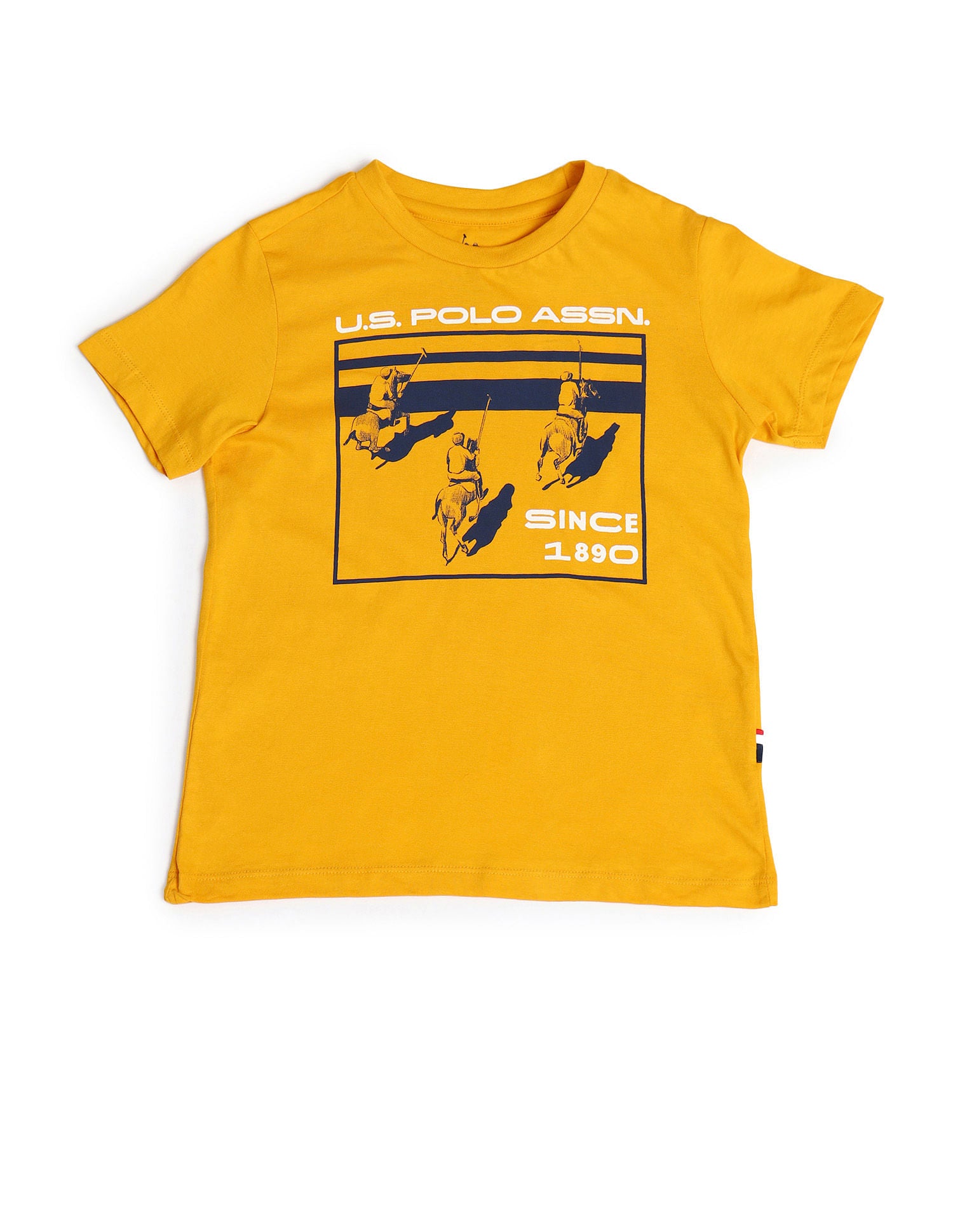 Boys Logo Printed T-Shirt Yellow - U.S. POLO ASSN. | Large