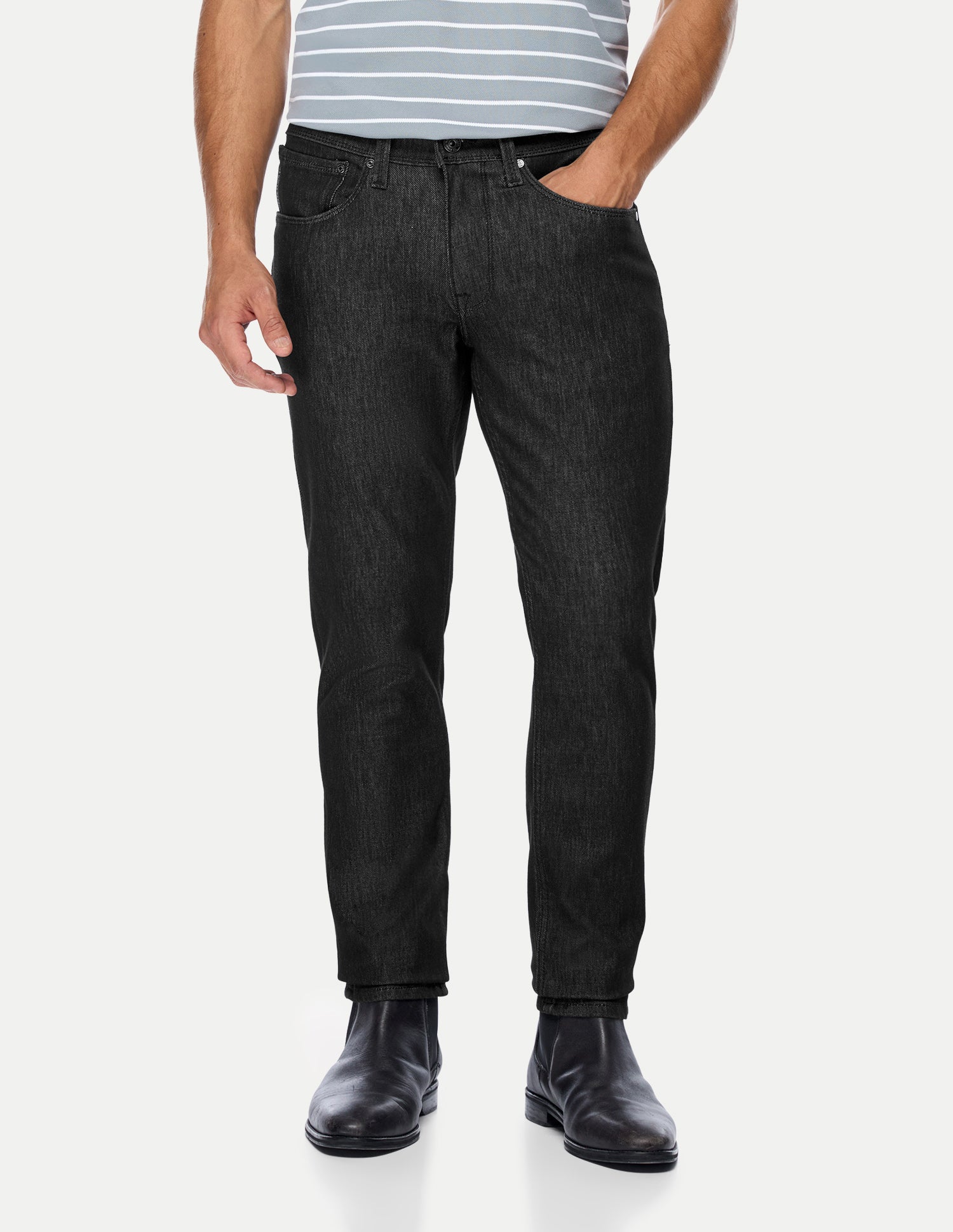 Brandon Slim-Tapered Fit Black Jeans Black - U.S. Polo Assn. India | Large