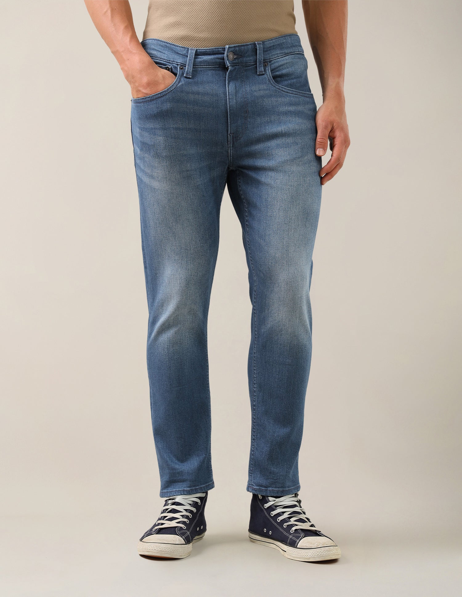 Cole Comfort Cropped Fit Blue Jeans Light Blue - U.S. Polo Assn. India | Large