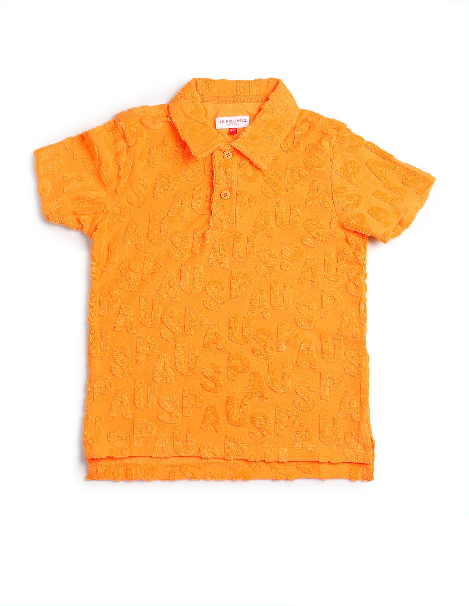 Boys Brand Appliqued Regular Fit Polo Shirt Yellow - U.S. POLO ASSN. | Large