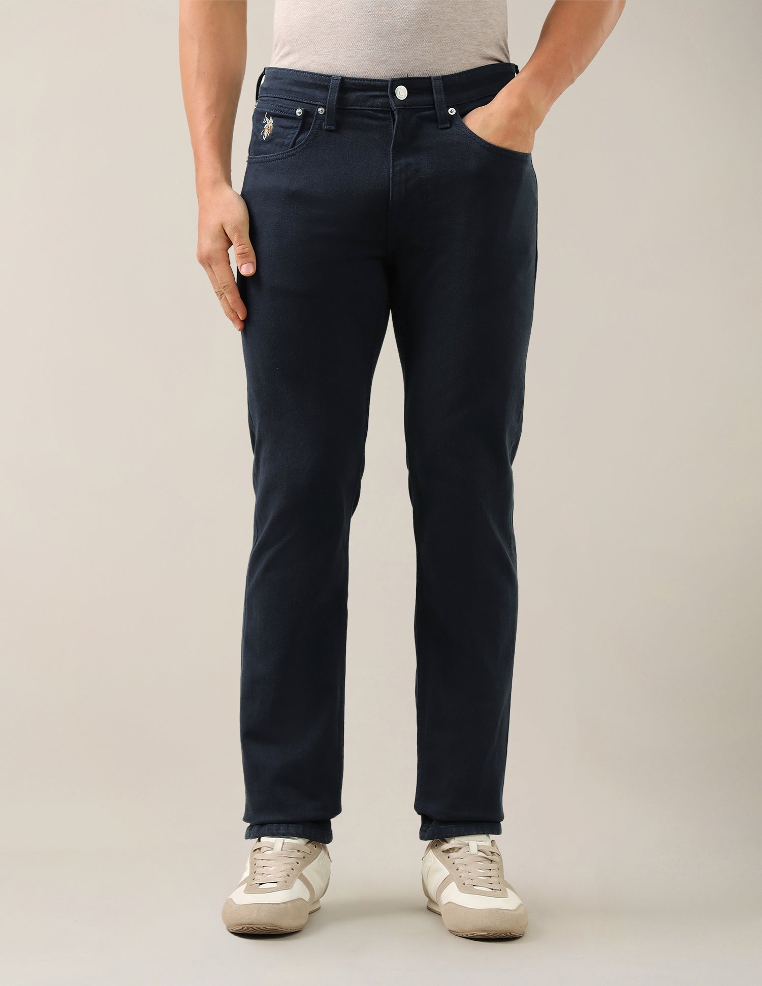 Harold Slim Straight Fit Blue Jeans Navy - U.S. Polo Assn. India | Large