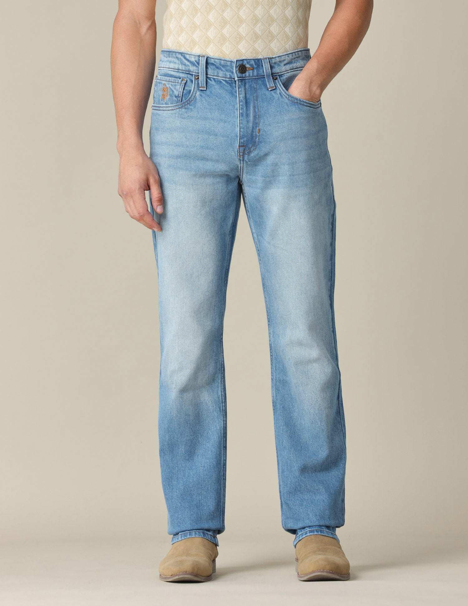 Harold Slim Straight Fit Blue Jeans Indigo - U.S. POLO ASSN. | Large