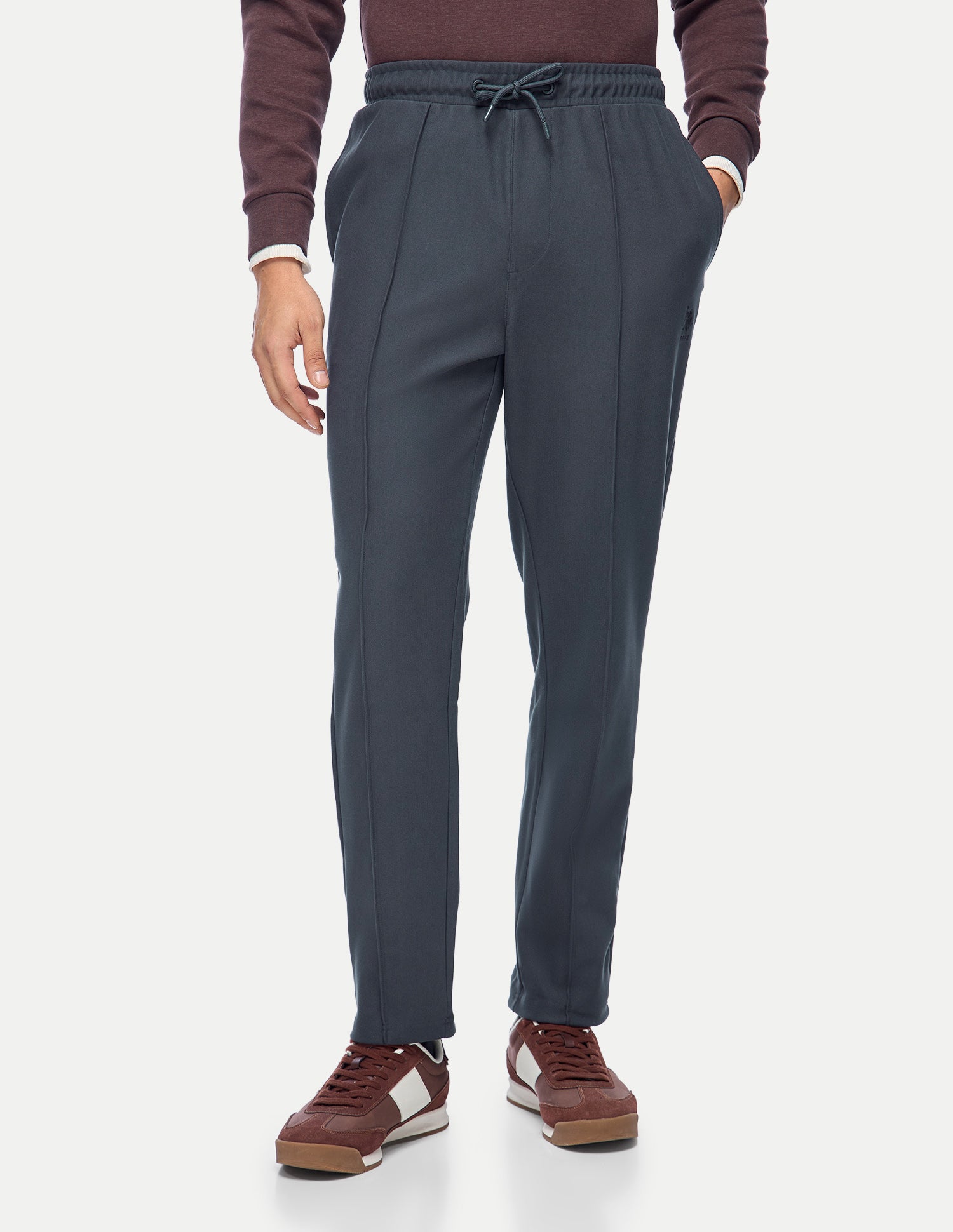 Mid Rise Regular Fit Track Pants Dark Grey - U.S. Polo Assn. India | Large