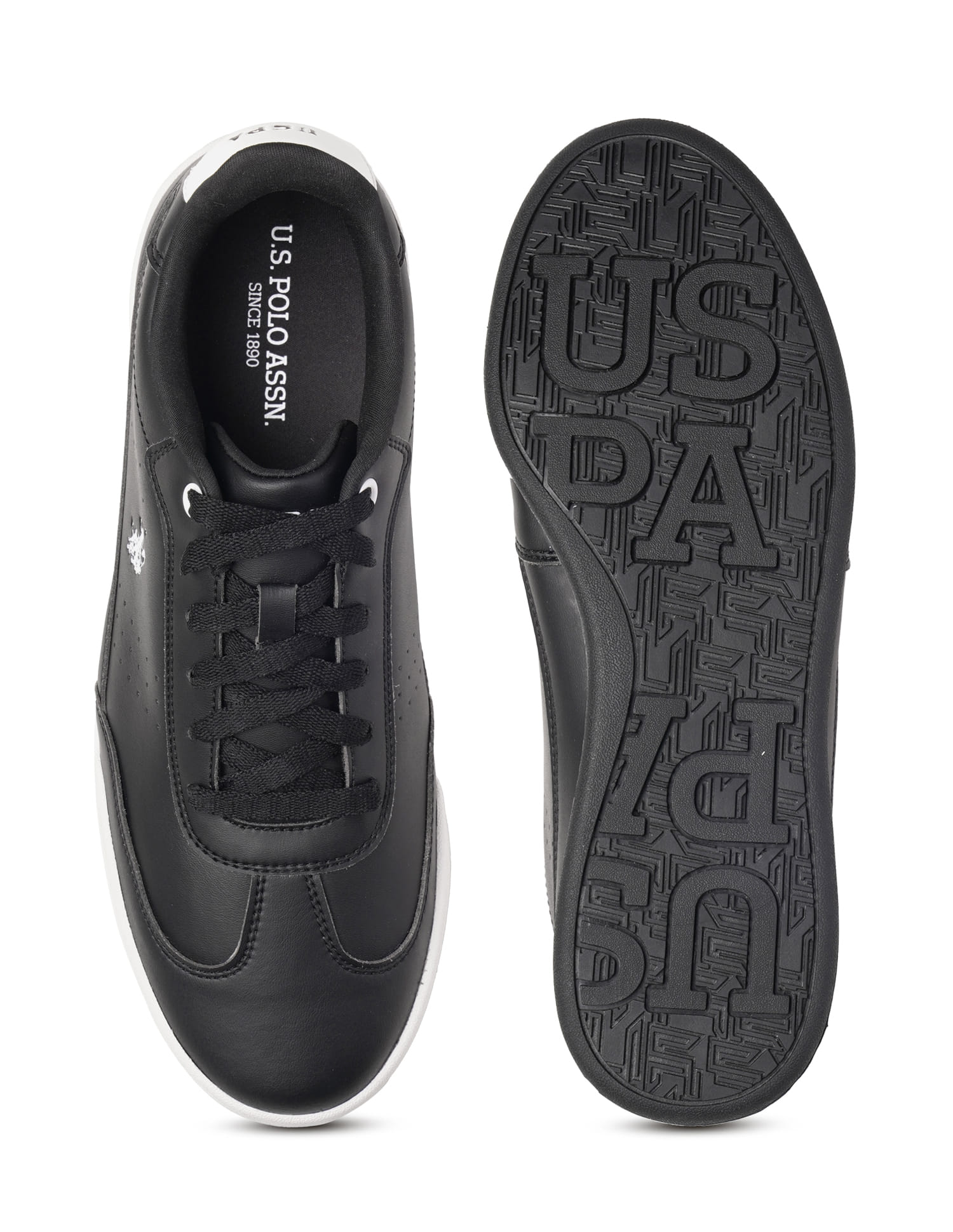 Men Camry Solid Sneaker Black - U.S. Polo Assn. India | Large