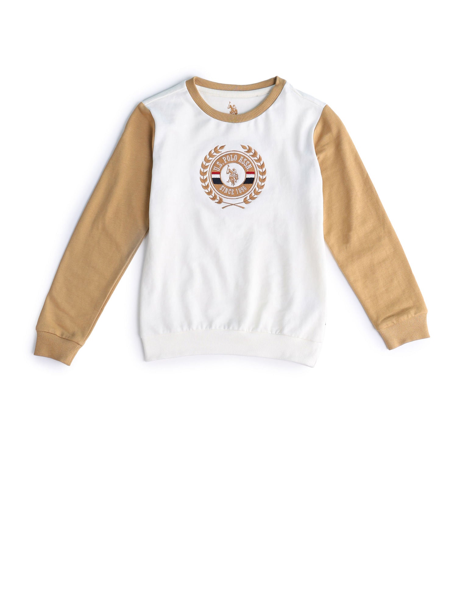 Boys Brand Print Sweatshirt White - U.S. POLO ASSN. | Large