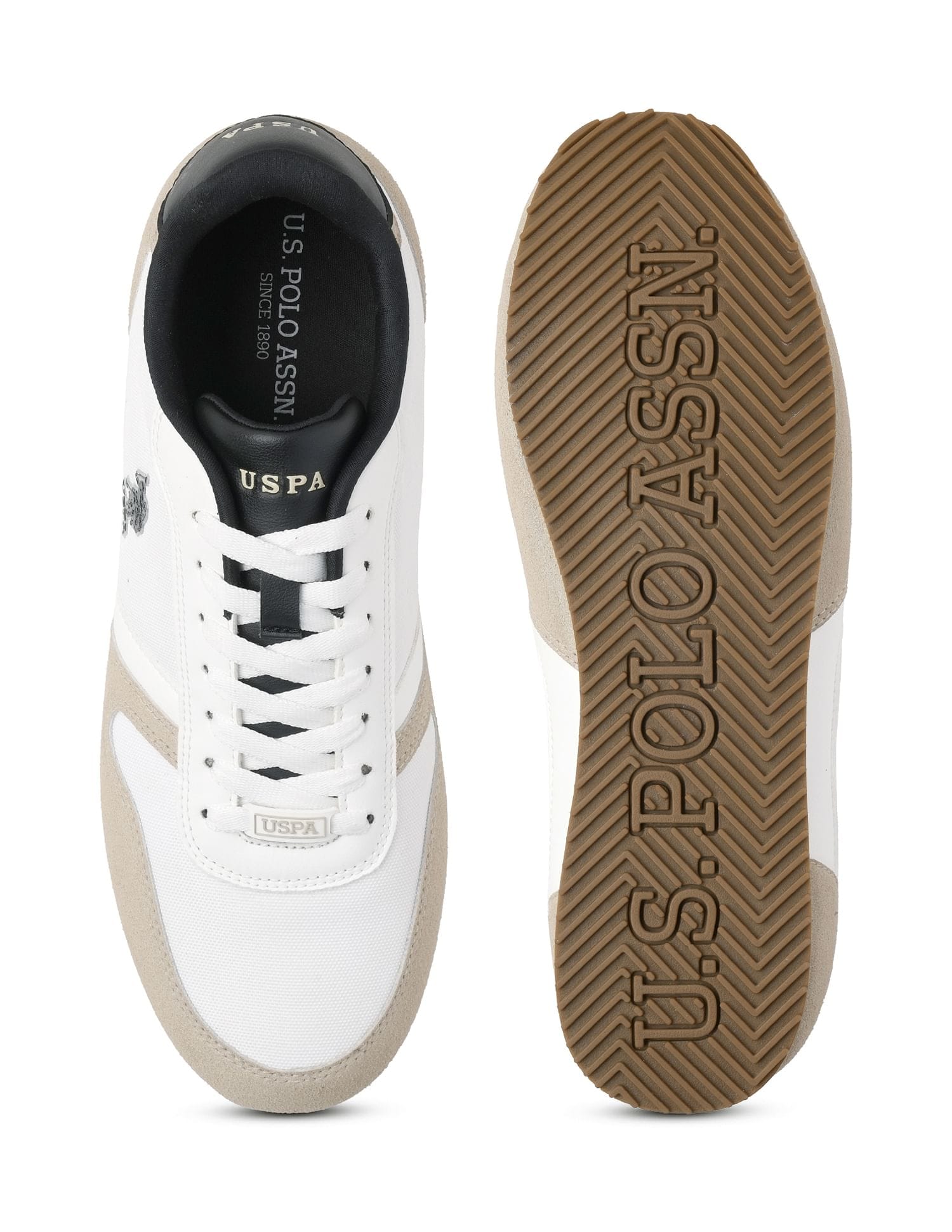 Clemt 3.0 Colourblocked Sneakers Beige - U.S. Polo Assn. India | Large