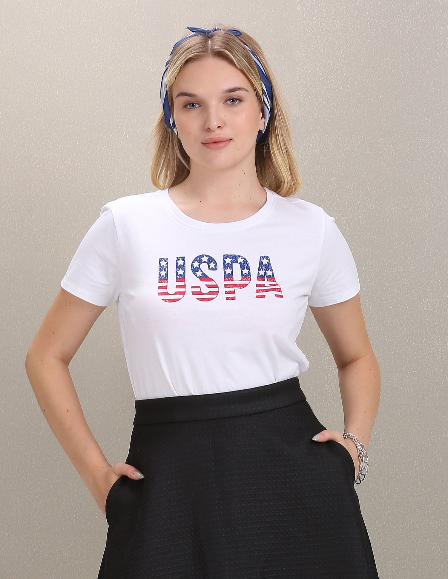 Brand Print Short Sleeve T-Shirt White - U.S. POLO ASSN. | Large