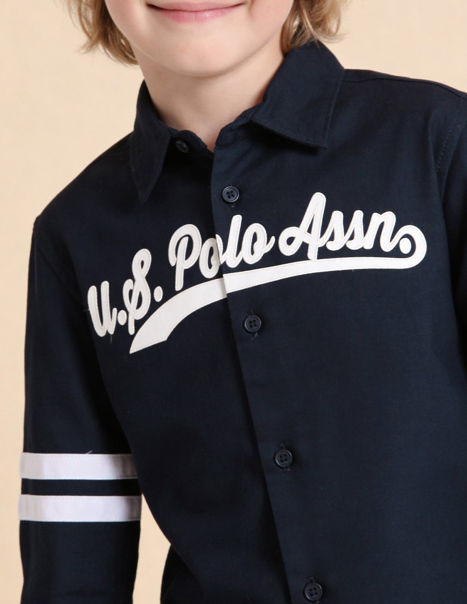 Brand Printed Oxford Shirt Navy - U.S. Polo Assn. India | Large