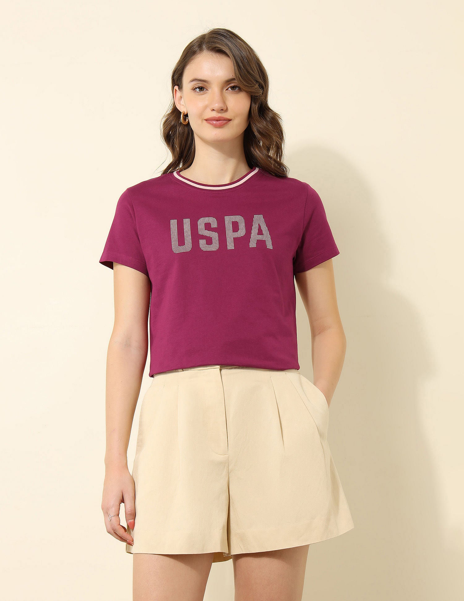 Regular Fit Brand Printed T-Shirt Wine - U.S. POLO ASSN. | Large