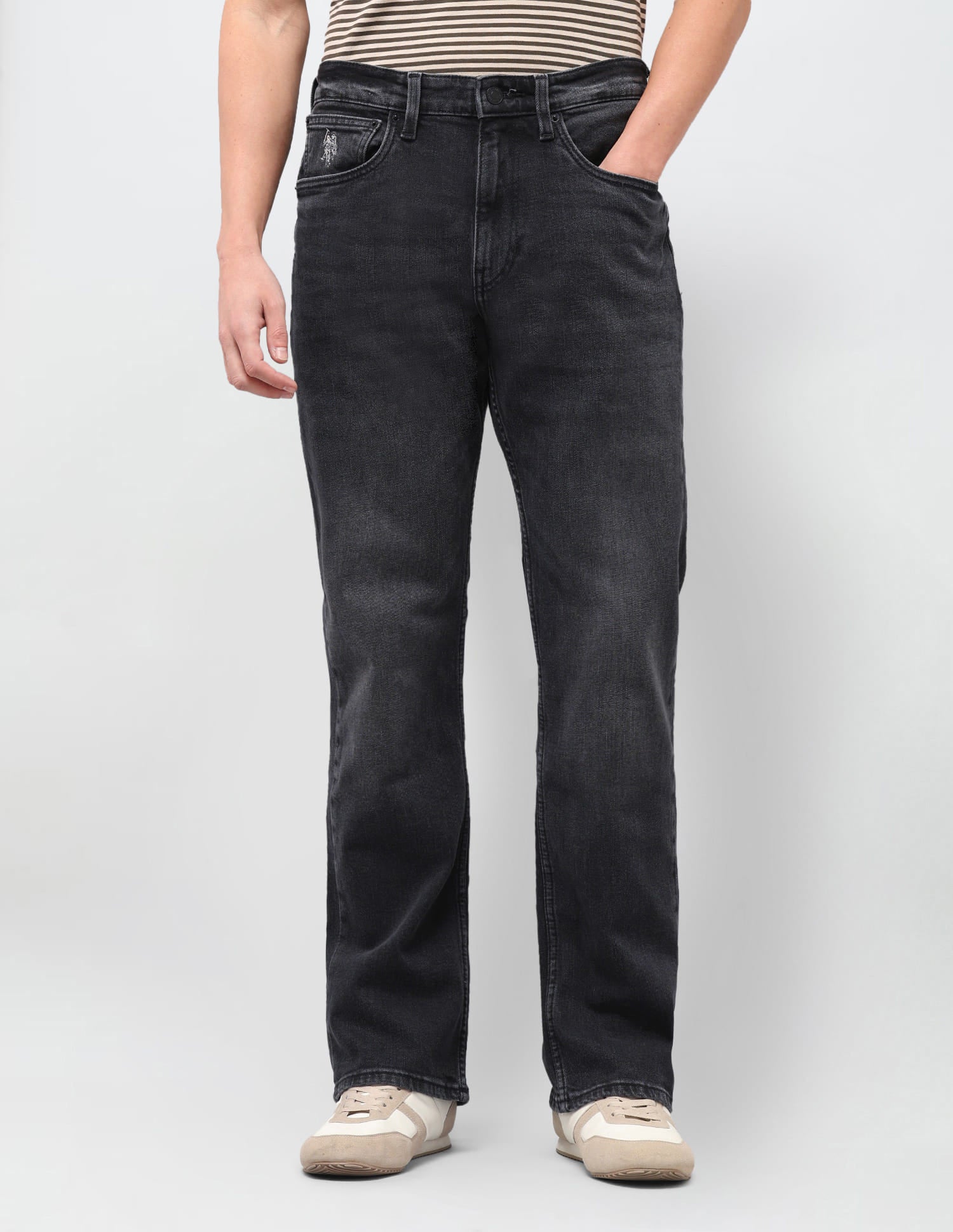 Solid Connor Fit Jeans Black - U.S. Polo Assn. India | Large