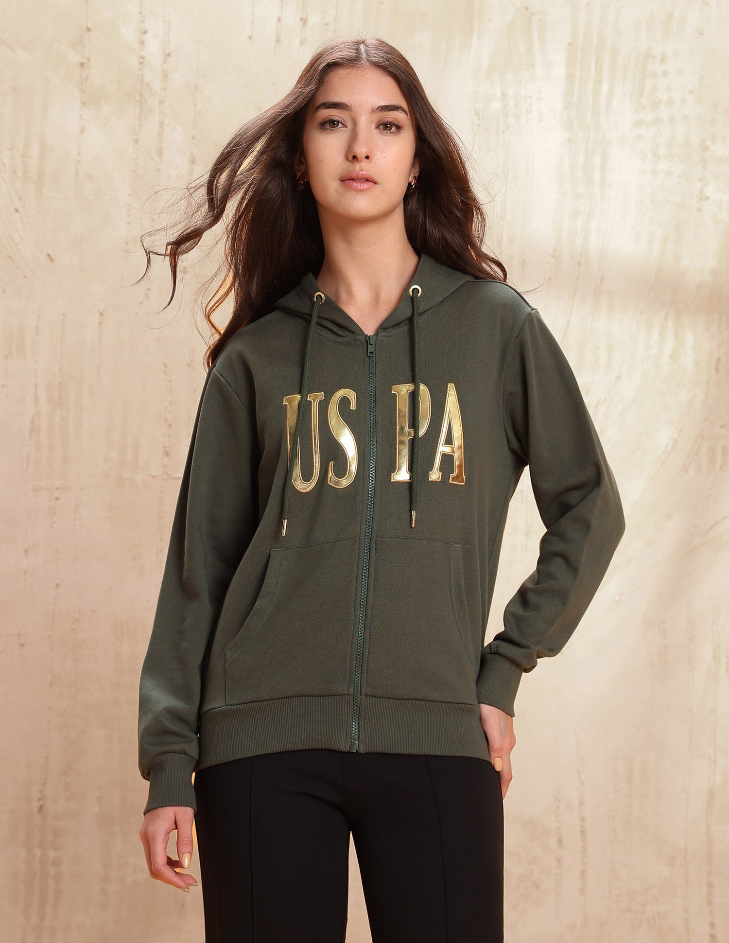 Regular Fit Brand Printed Sweatshirt Green - U.S. POLO ASSN. | Large