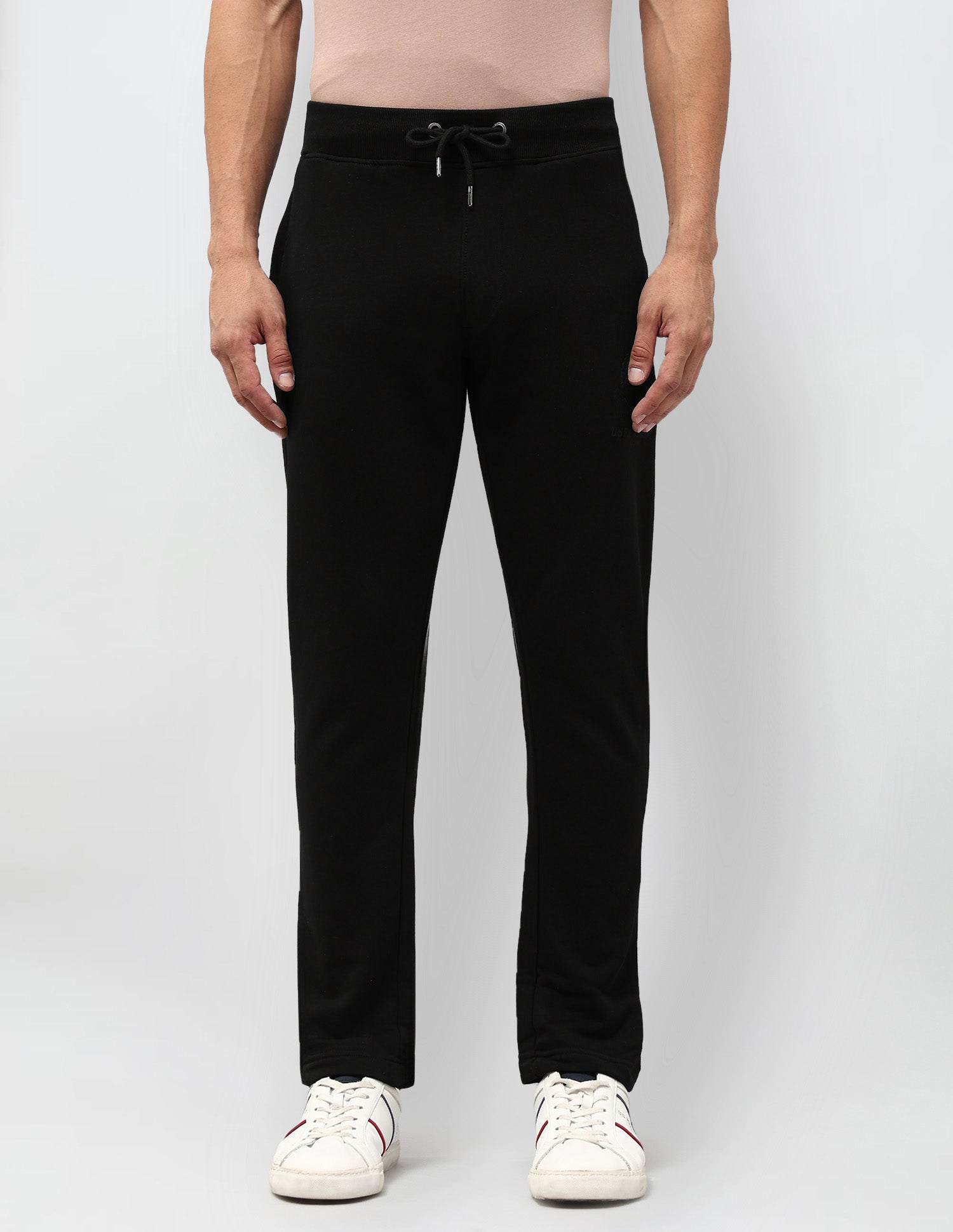 Regular Fit Solid Track Pants Black - U.S. POLO ASSN. | Large