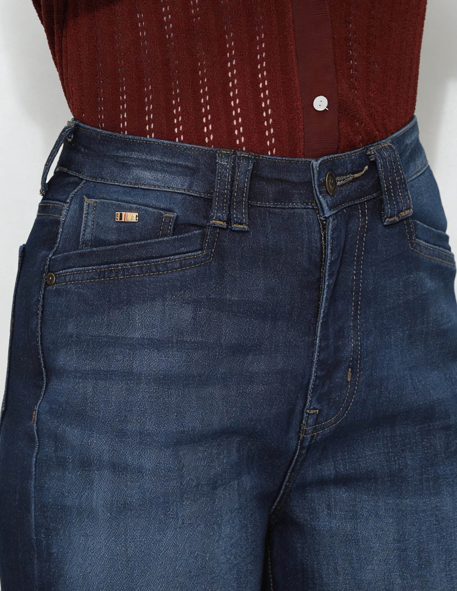 High Rise Wide Leg Fit Jeans Blue - U.S. Polo Assn. India | Large