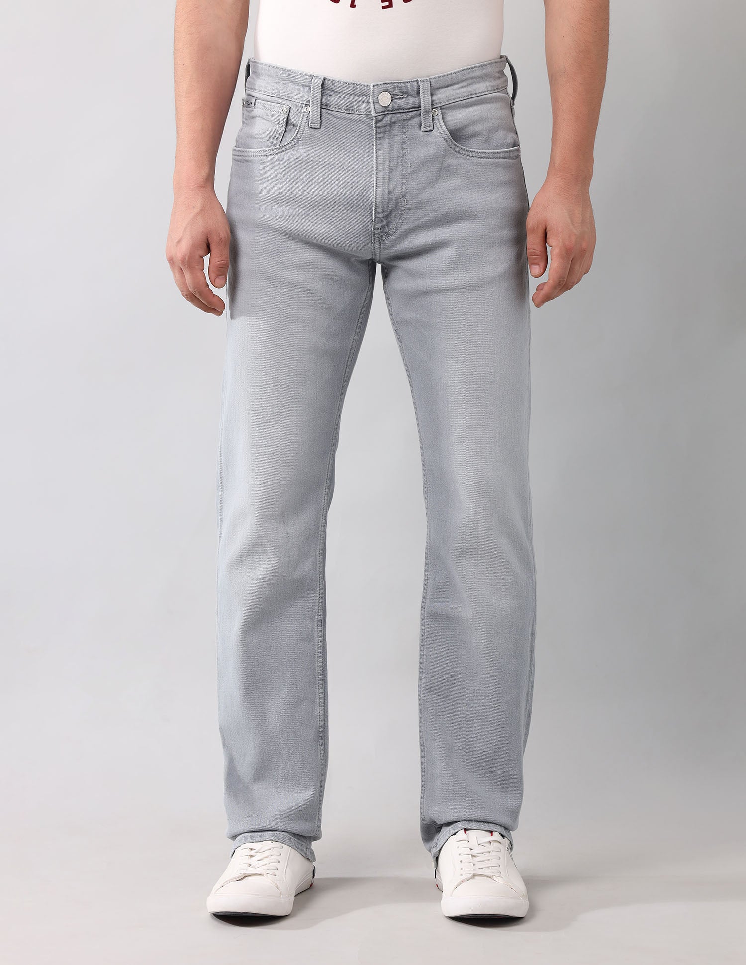 Harold Slim Straight Fit Vintage Jeans Light Grey - U.S. Polo Assn. India | Large