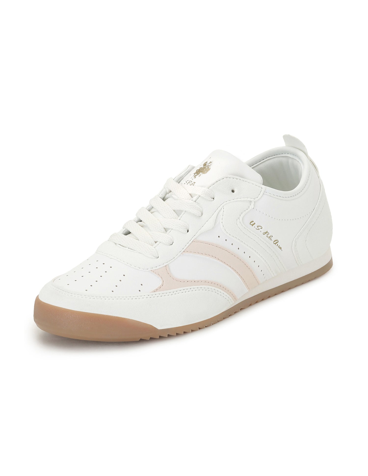 U.S. Polo Assn. Women Bianca  Lace-Ups Round Toe Sneakers White - U.S. Polo Assn. India | Large