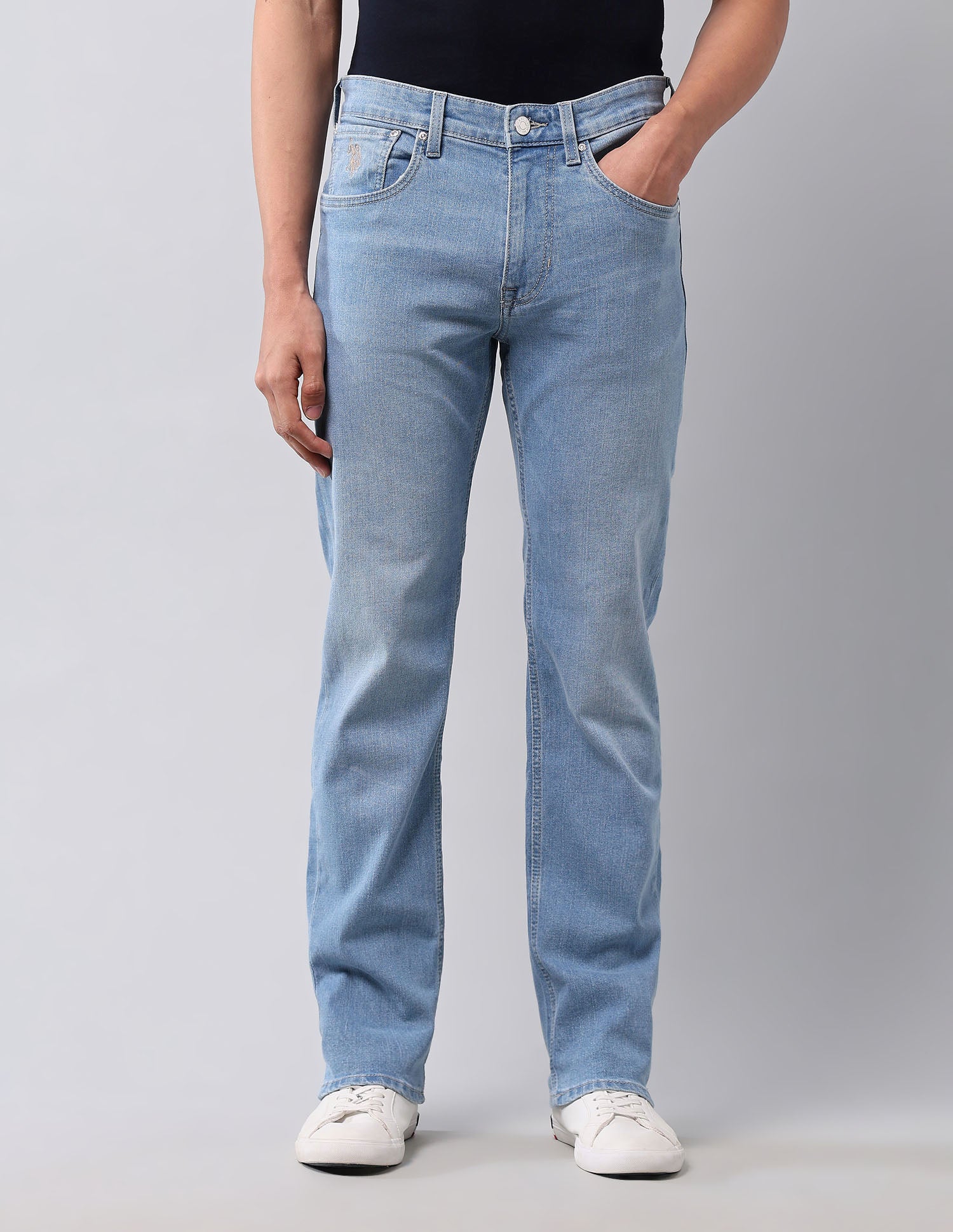 Harold Slim Straight Fit Blue Jeans Medium Wash - U.S. POLO ASSN. | Large