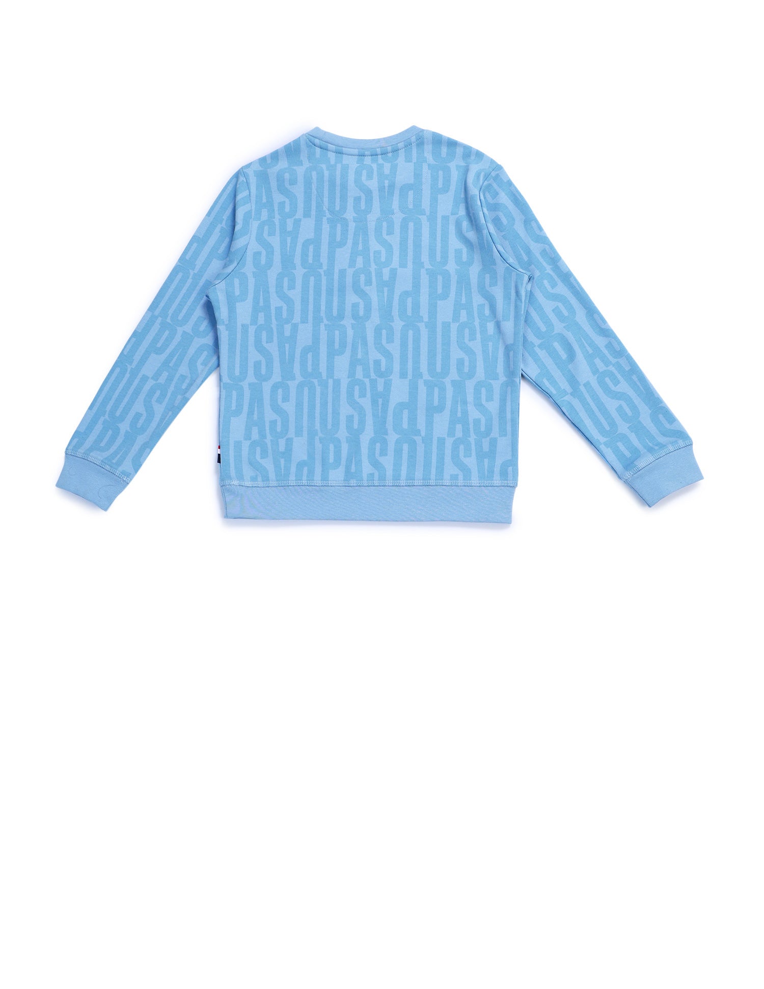Boys Brand Printed Regular Fit Sweatshirt Light Blue - U.S. POLO ASSN. | Large