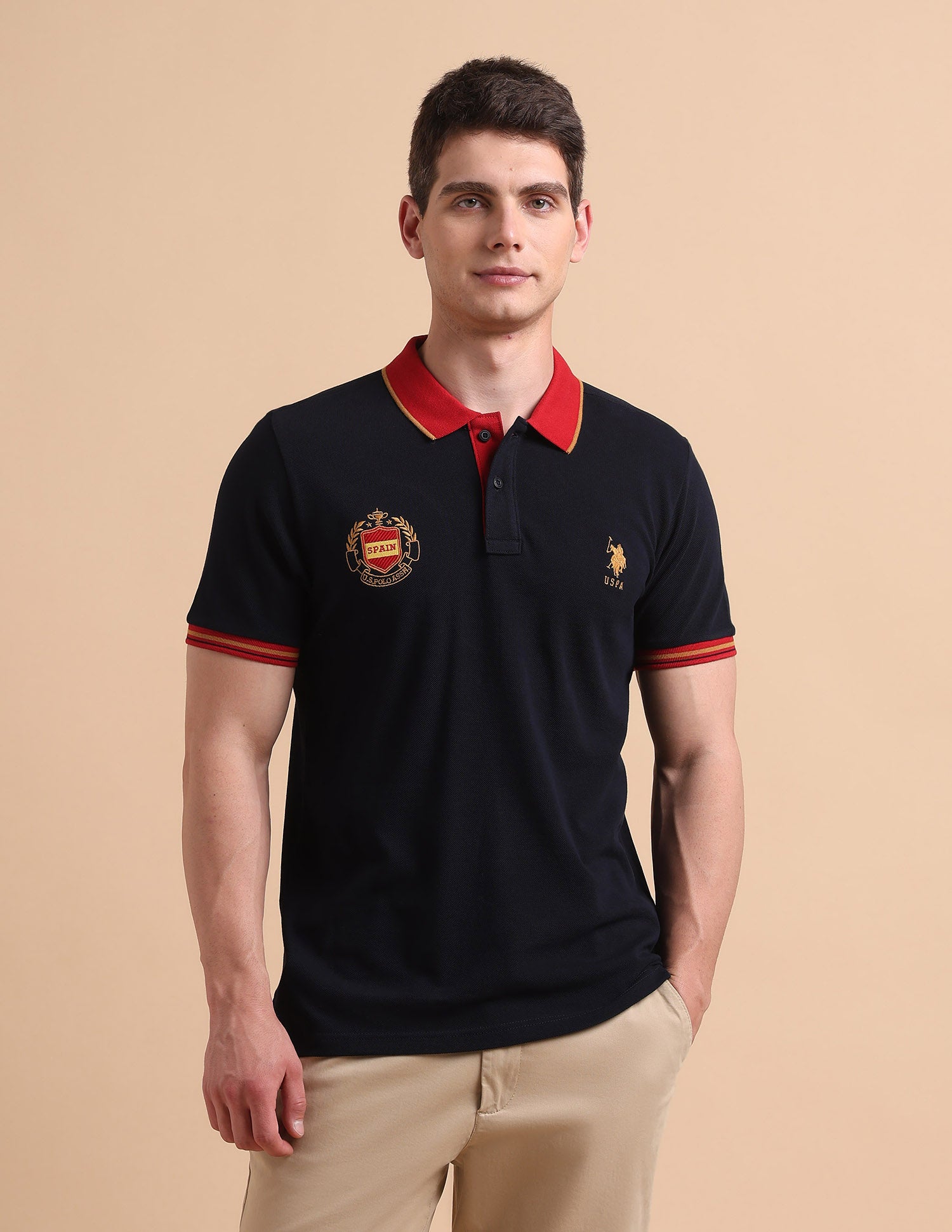 Slim Fit Iconic Number Polo Shirt Navy - U.S. POLO ASSN. | Large