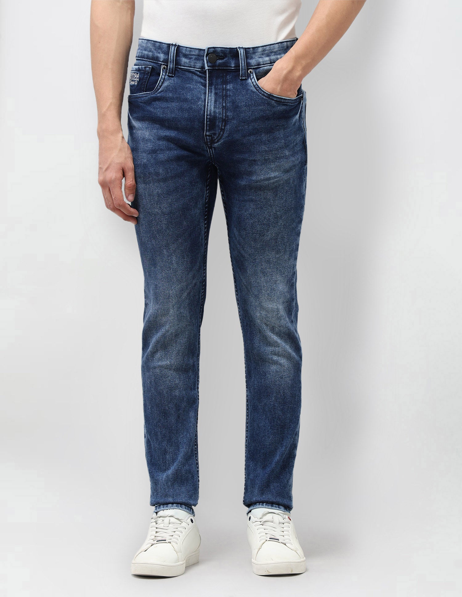 Brandon Slim Tapered Fit Blue Jeans Indigo - U.S. Polo Assn. India | Large