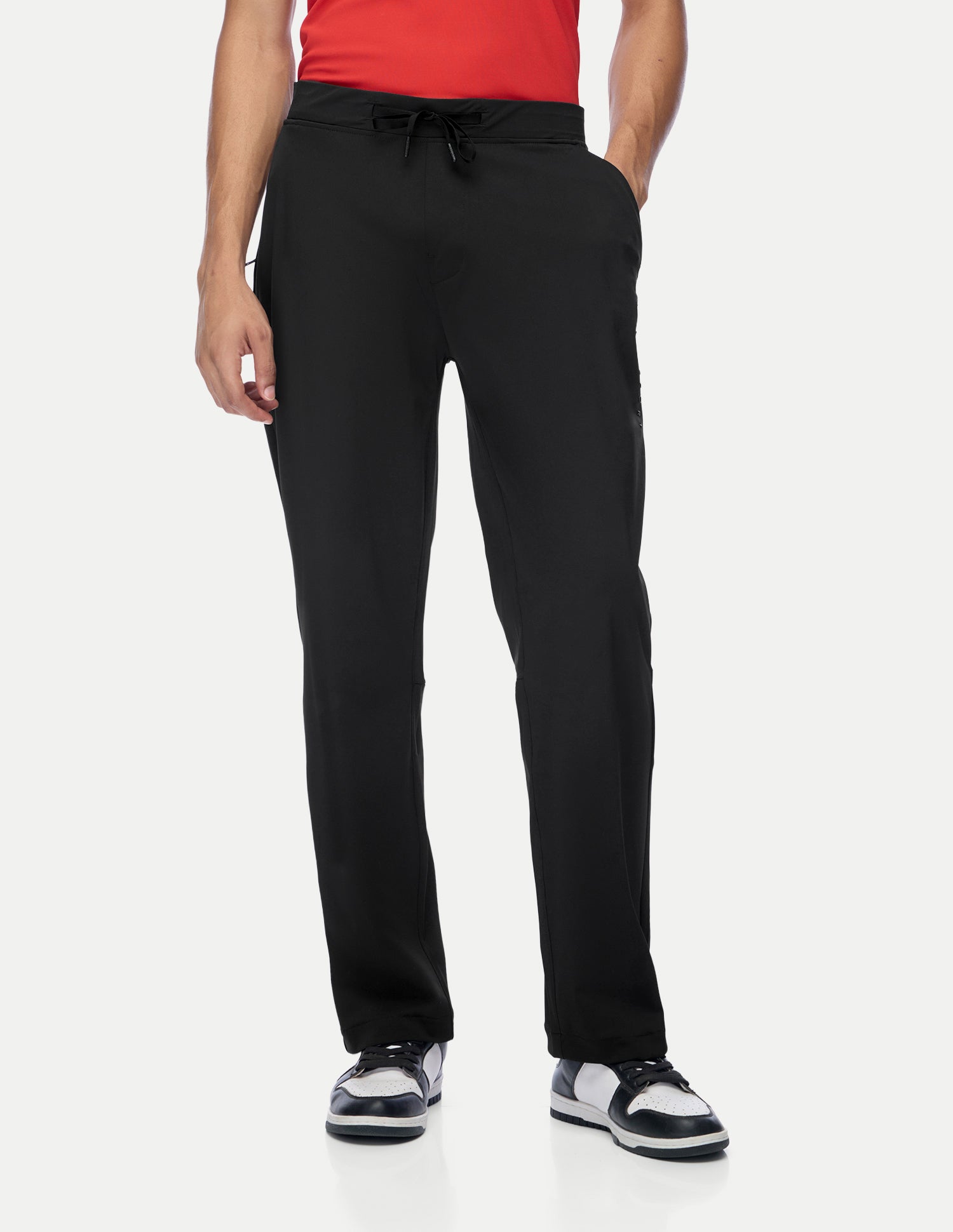 Mid Rise Regular Fit Active Track Pants Black - U.S. Polo Assn. India | Large