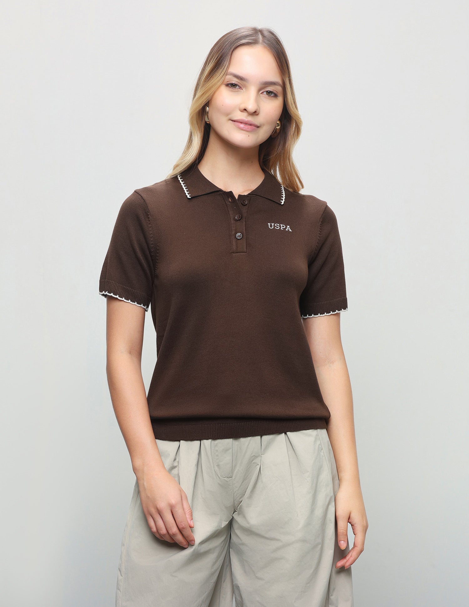 Solid Relaxed Fit Top Dark Brown - U.S. Polo Assn. India | Large