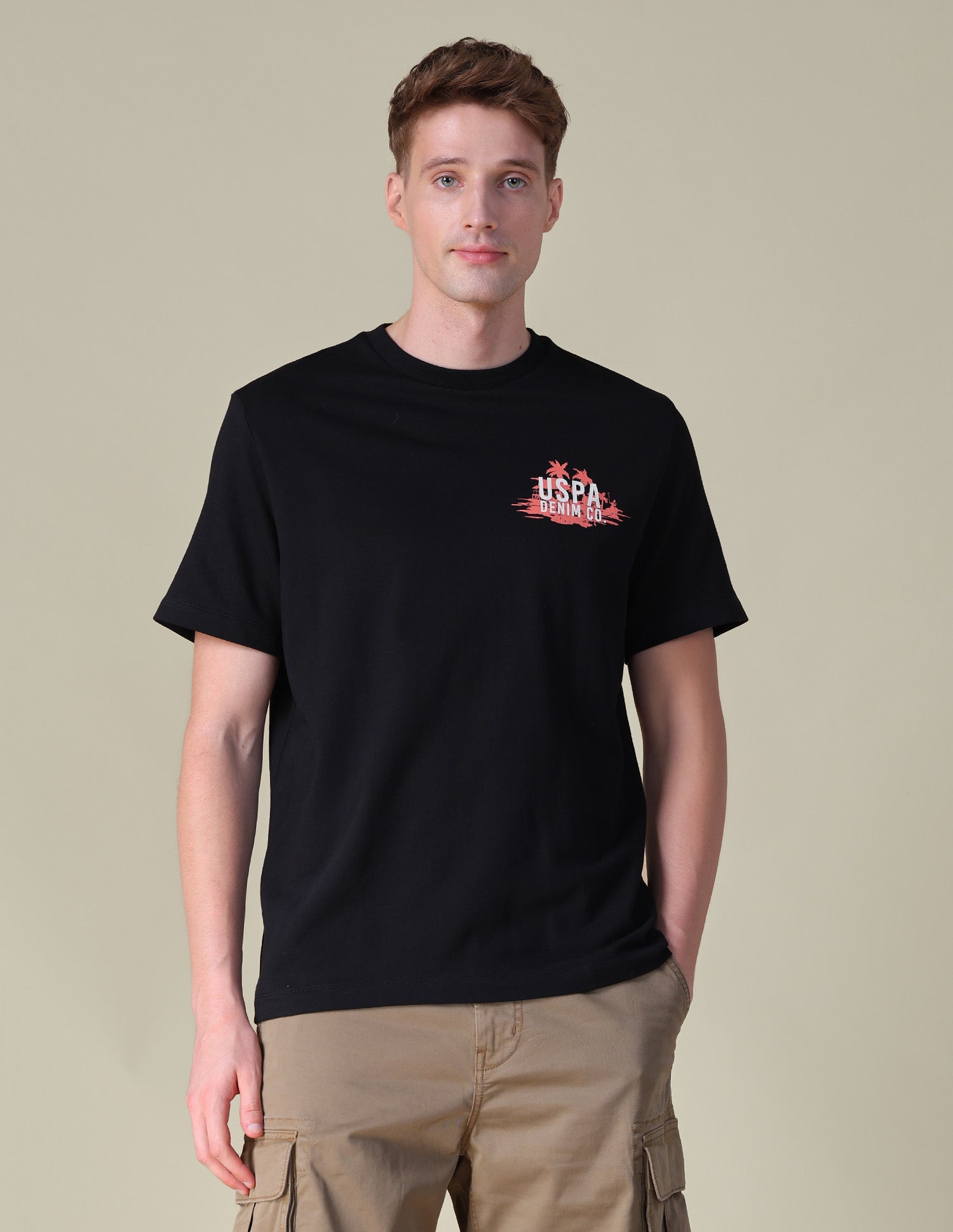 Graphic Brand Printed Relaxed Fit T-Shirt Black - U.S. POLO ASSN. | Large