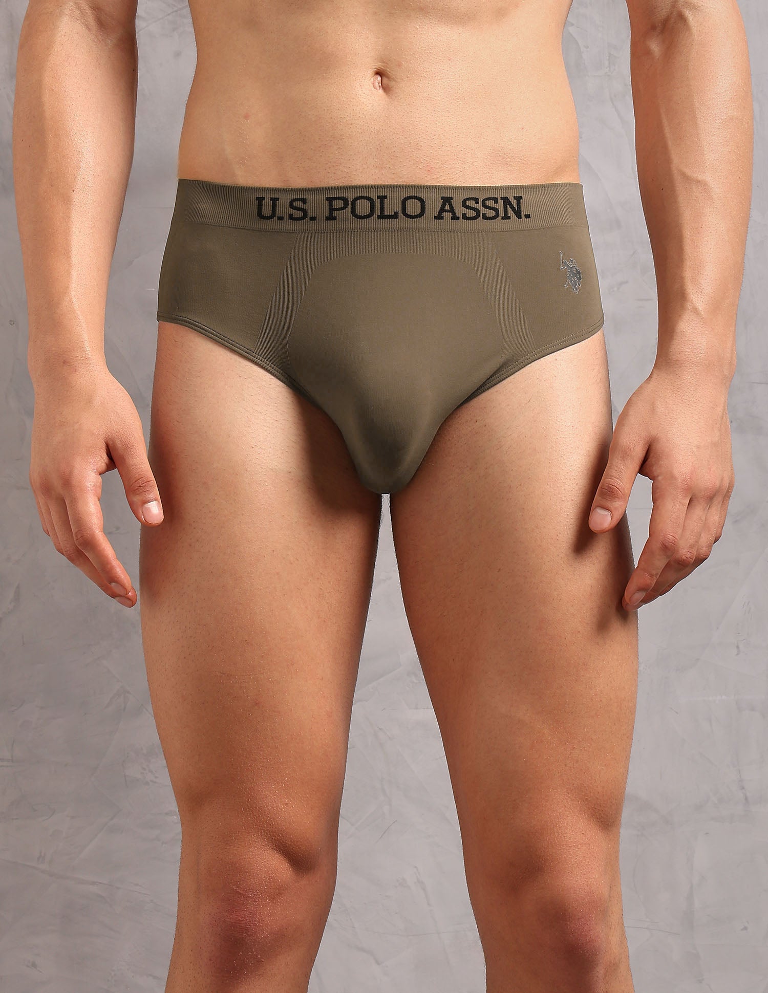 Ultra Stretch Breathable AB003 Briefs - Pack of 1 Brown - U.S. Polo Assn. India | Large
