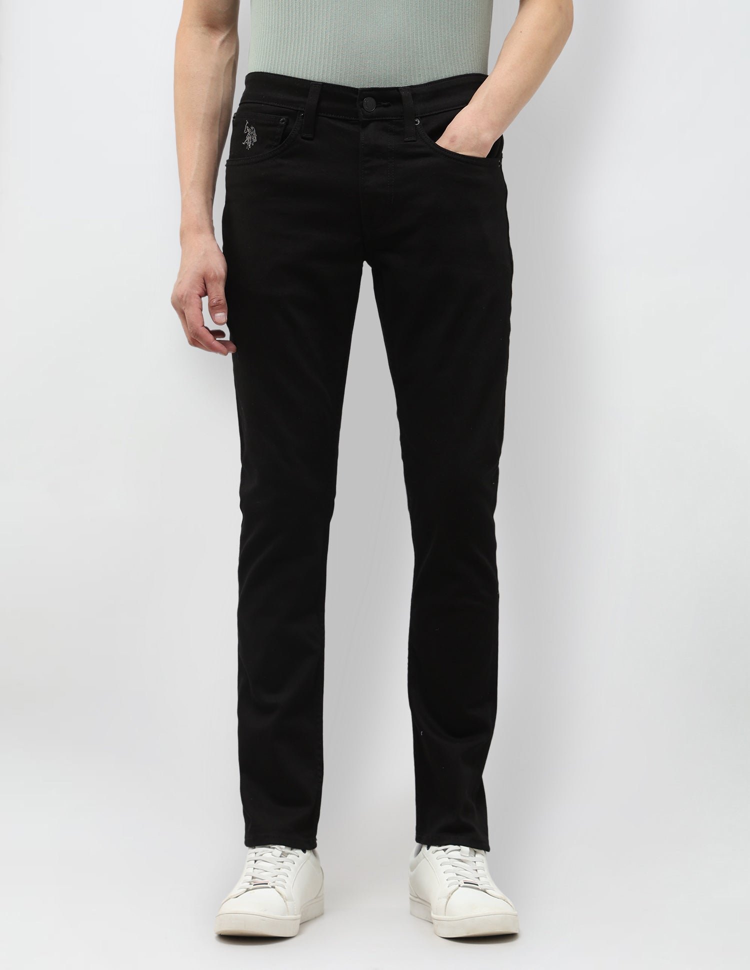 Brandon Slim Tapered Fit Black Jeans Black - U.S. POLO ASSN. | Large