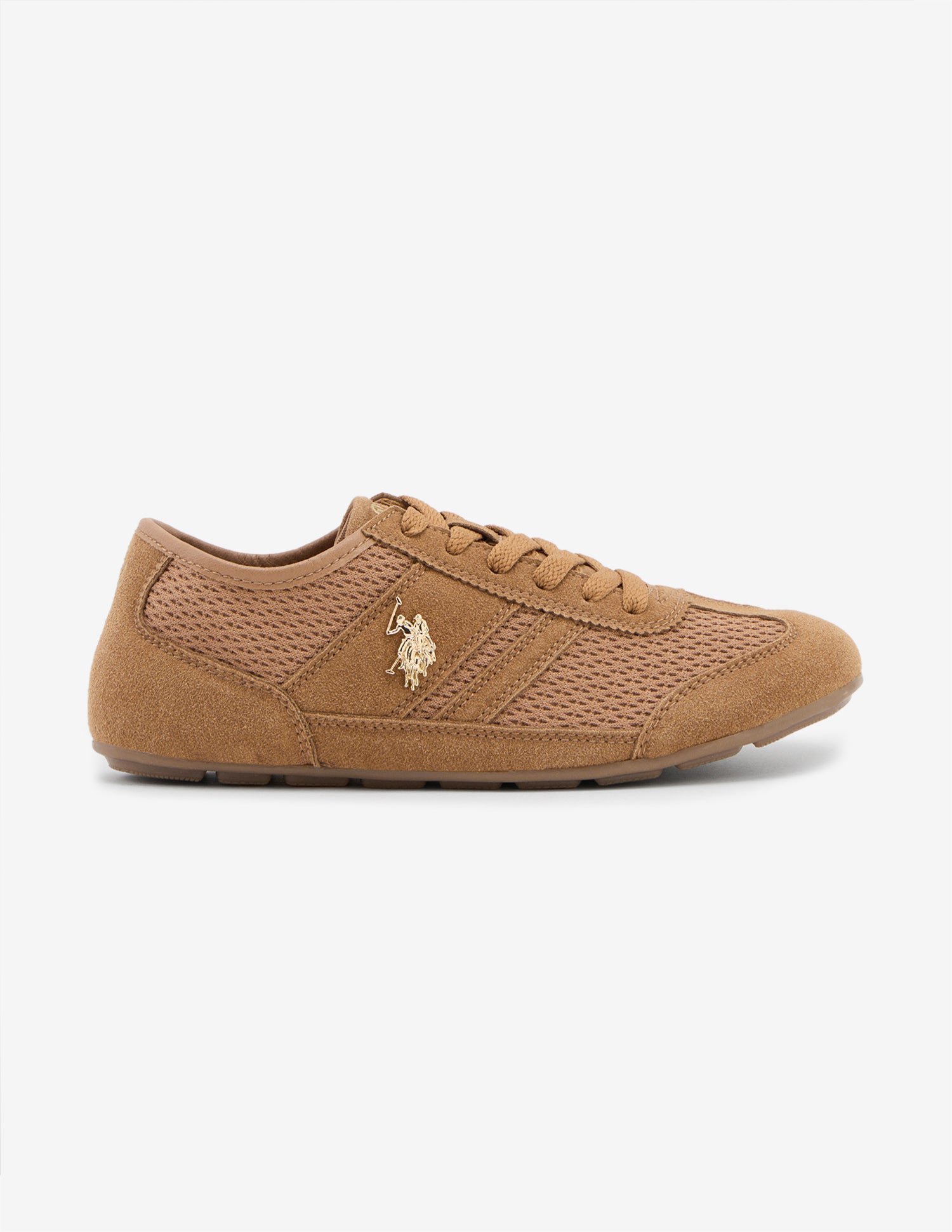 Textured Liorane Suede Sneakers Tan - U.S. Polo Assn. India | Large