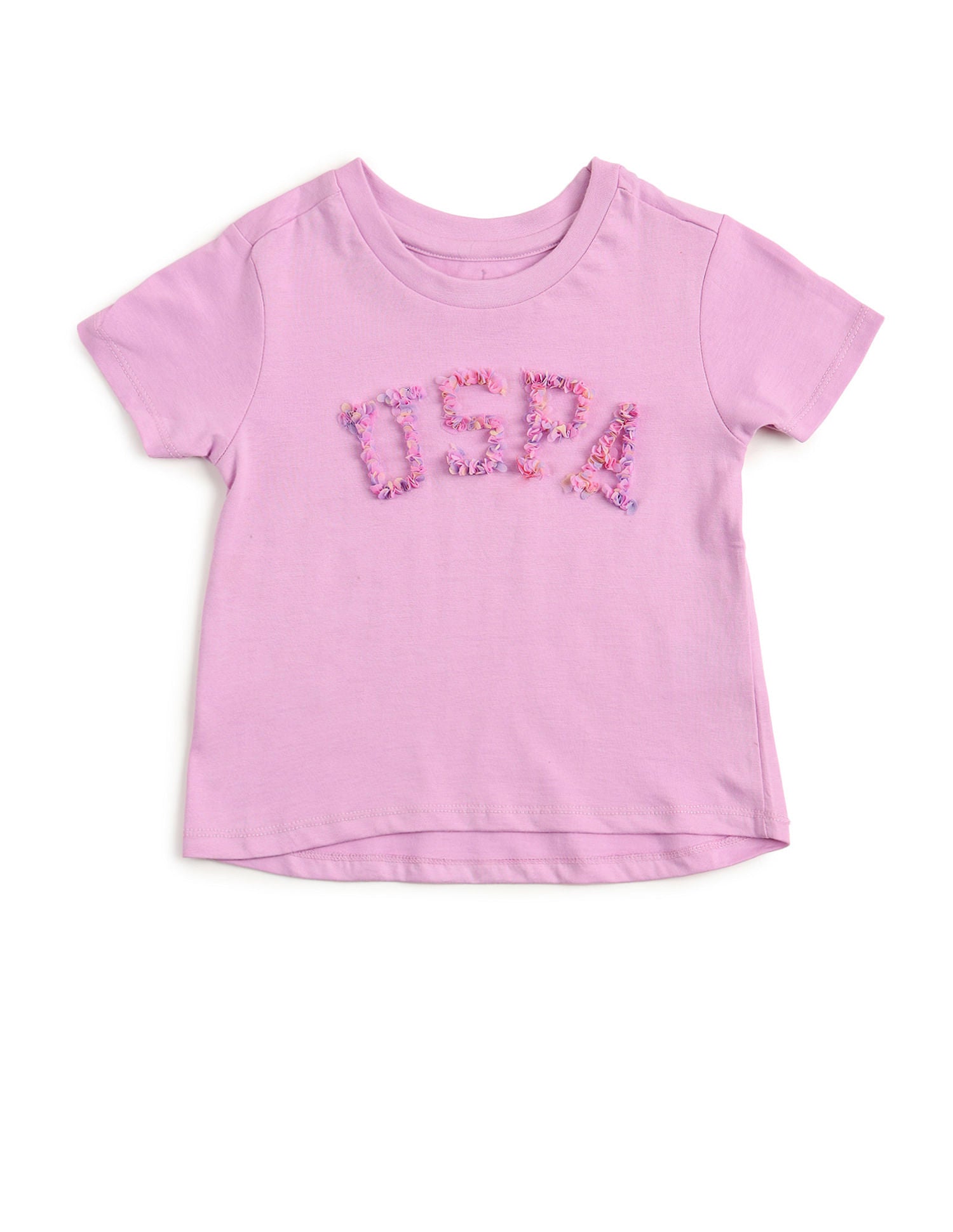 Girls Logo Crew Neck T-Shirt Light Purple - U.S. POLO ASSN. | Large