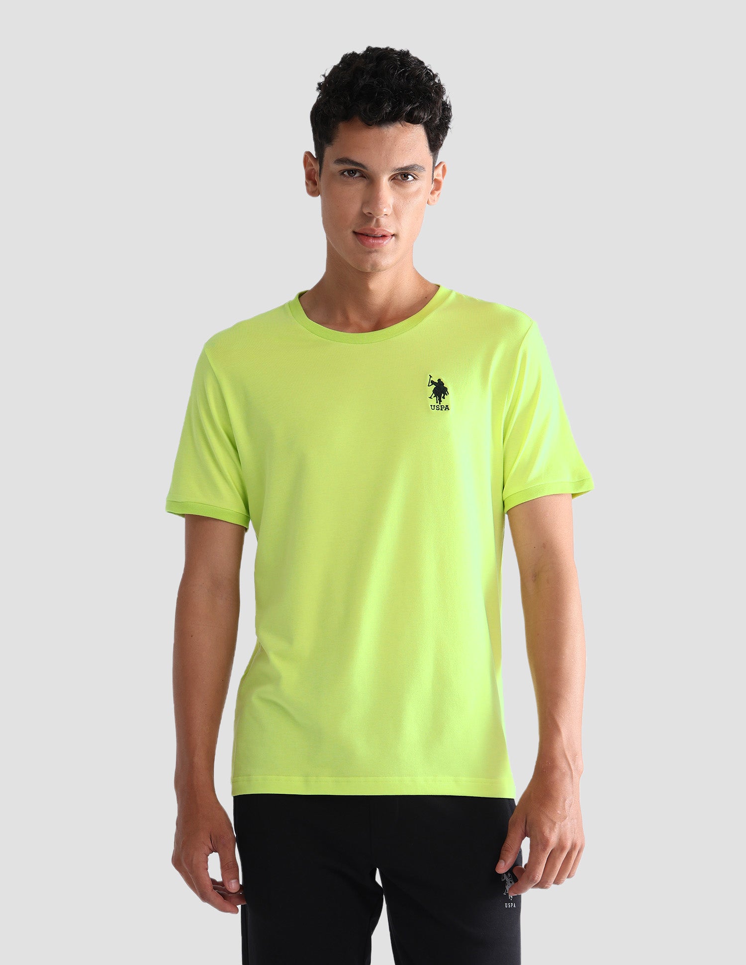 Solid Comfort Fit OEE10 Lounge T-Shirt - Pack Of 1 Lime Punch - U.S. POLO ASSN. | Large