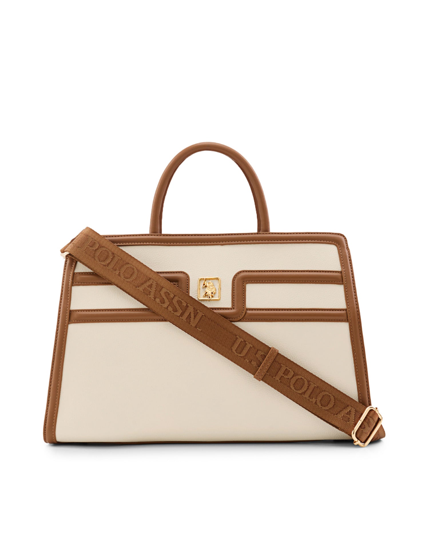Carla Satchel Bag Beige - U.S. Polo Assn. India | Large