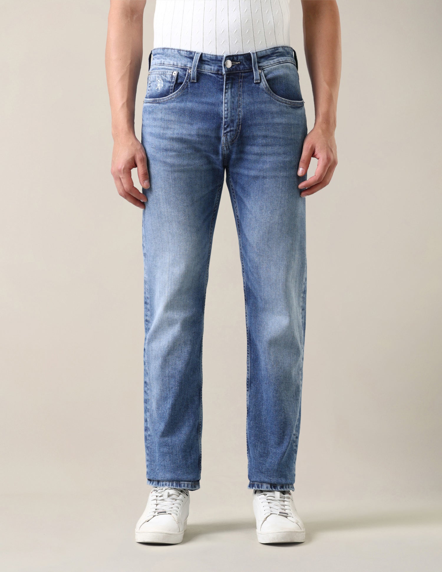 Mason Regular Straight Fit Blue Jeans Light Blue - U.S. Polo Assn. India | Large