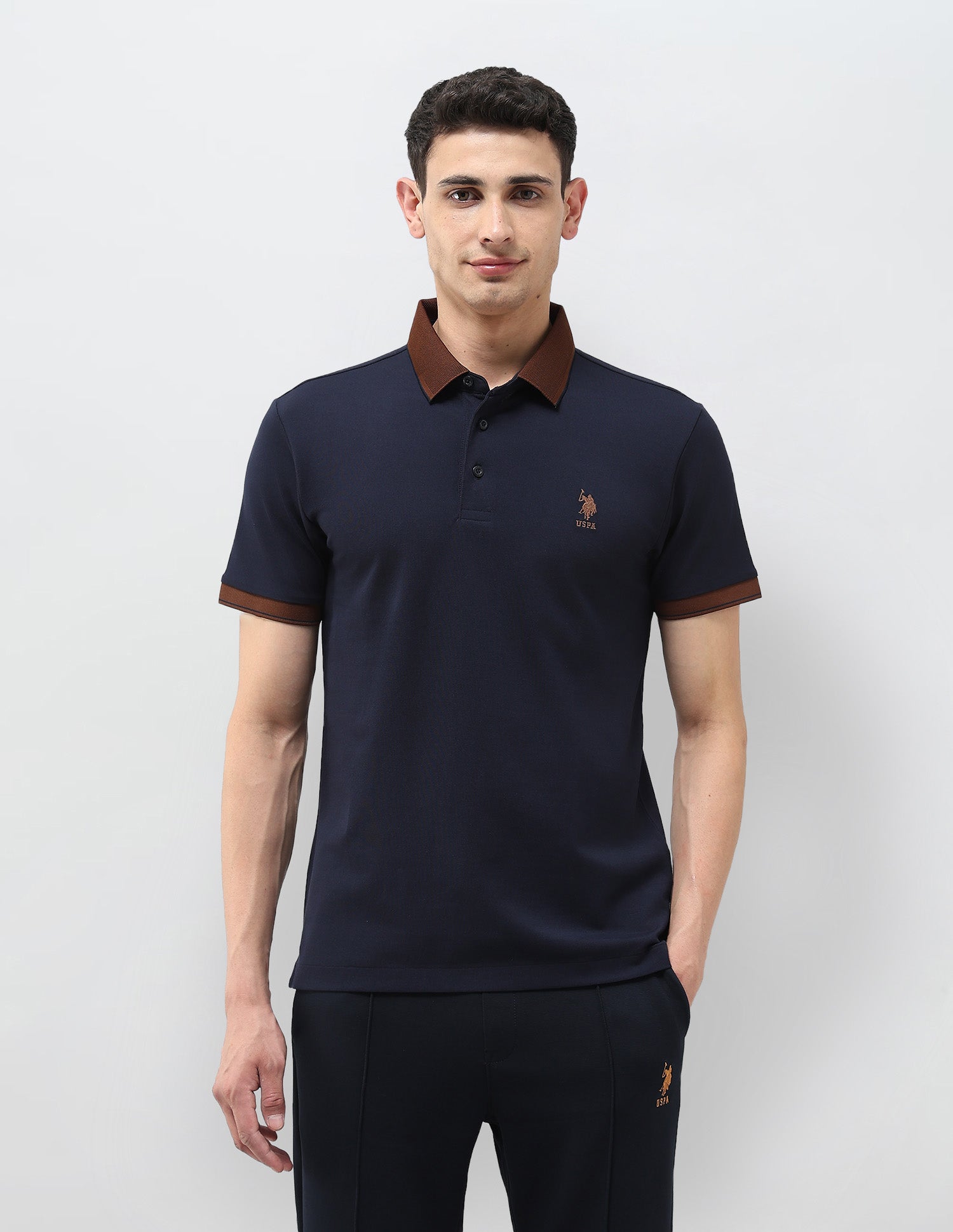 Solid Regular Fit Polo Shirt Navy - U.S. POLO ASSN. | Large