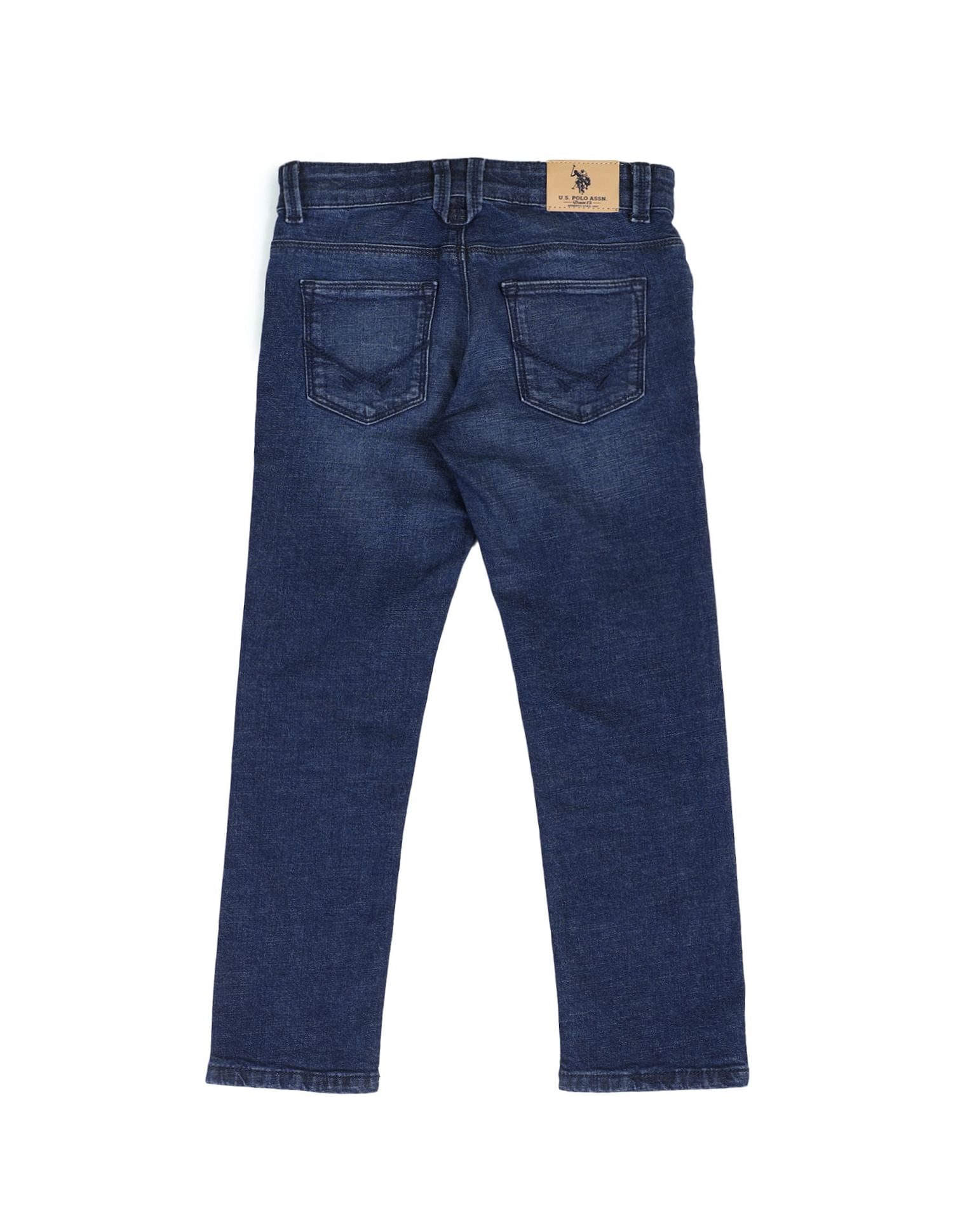 Relaxed Fit Stone Washed Jeans Dark Blue - U.S. POLO ASSN. | Large