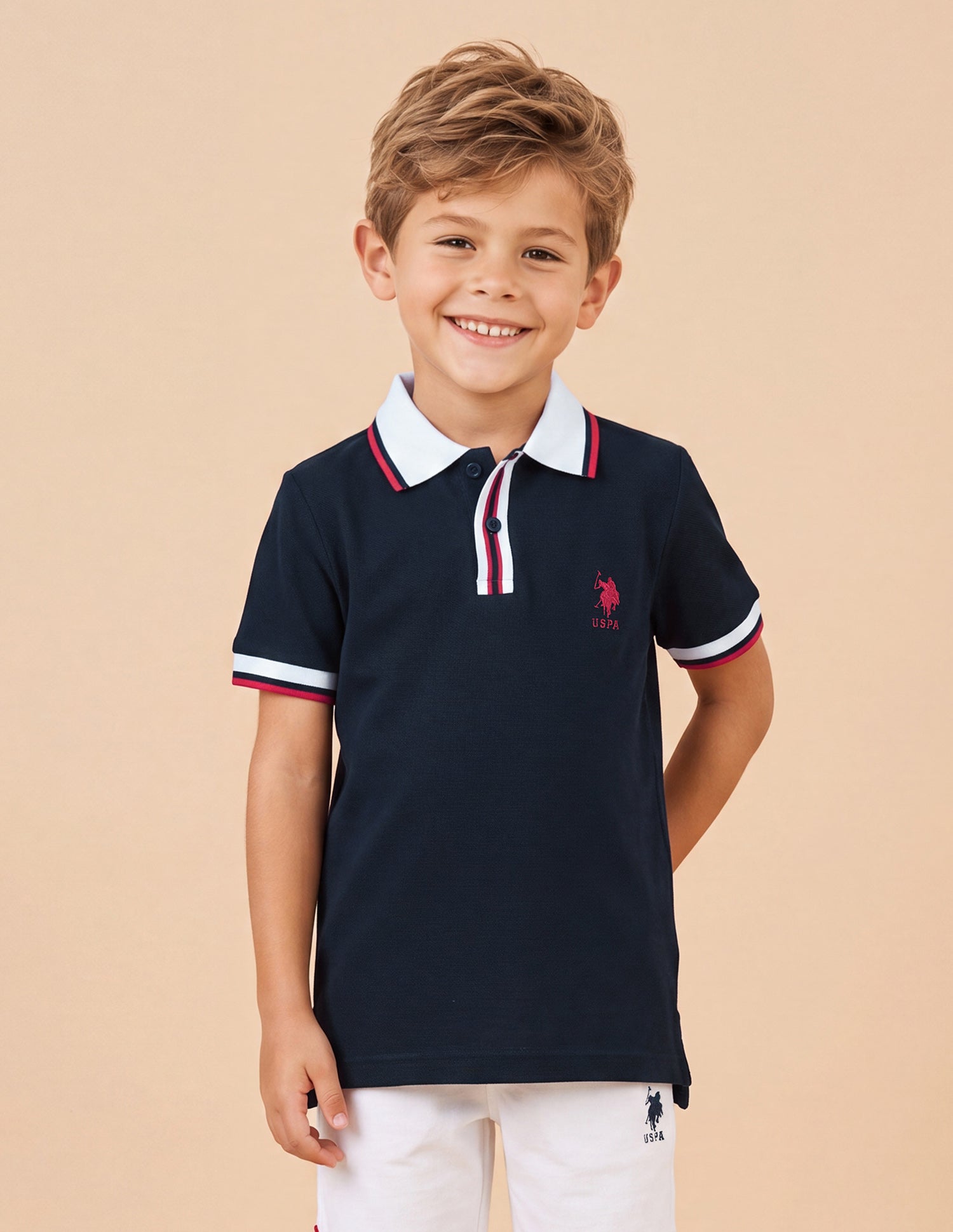 Solid Regular Fit Polo Shirt Navy - U.S. Polo Assn. India | Large