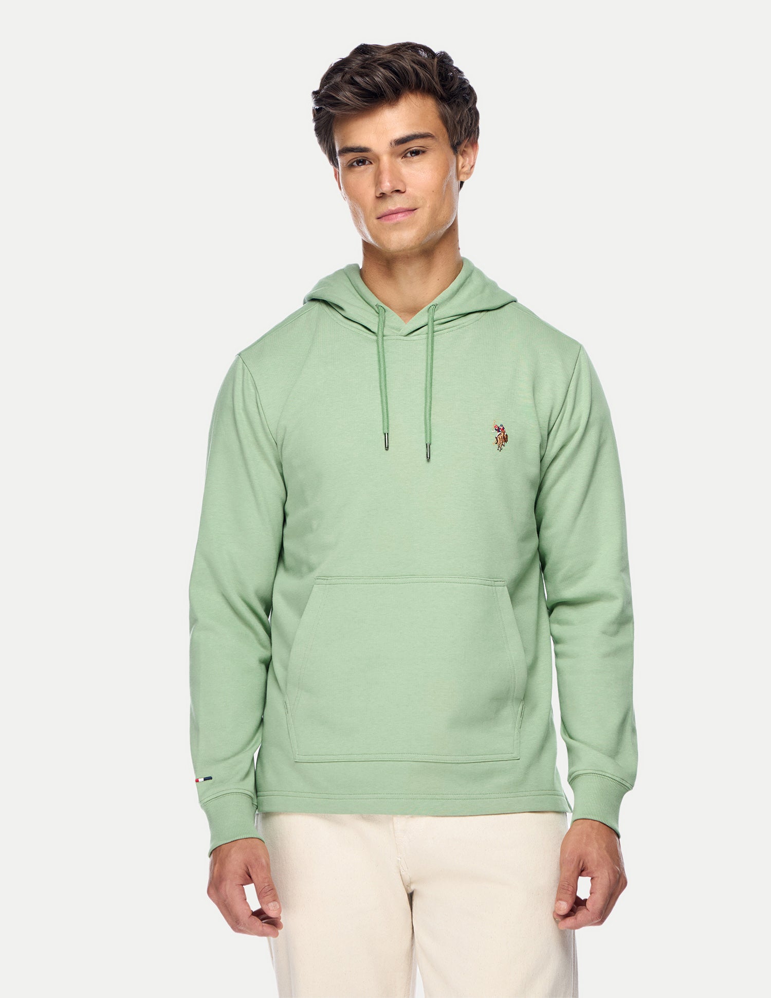 Solid Regular Fit Sweatshirt Light Green - U.S. Polo Assn. India | Large