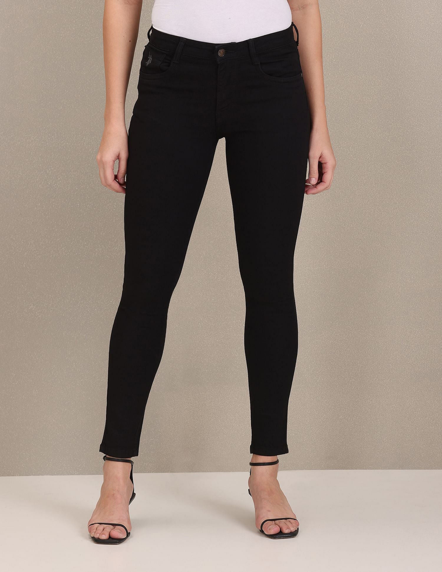 Super Skinny Fit Clean Look Jeans Black - U.S. POLO ASSN. | Large