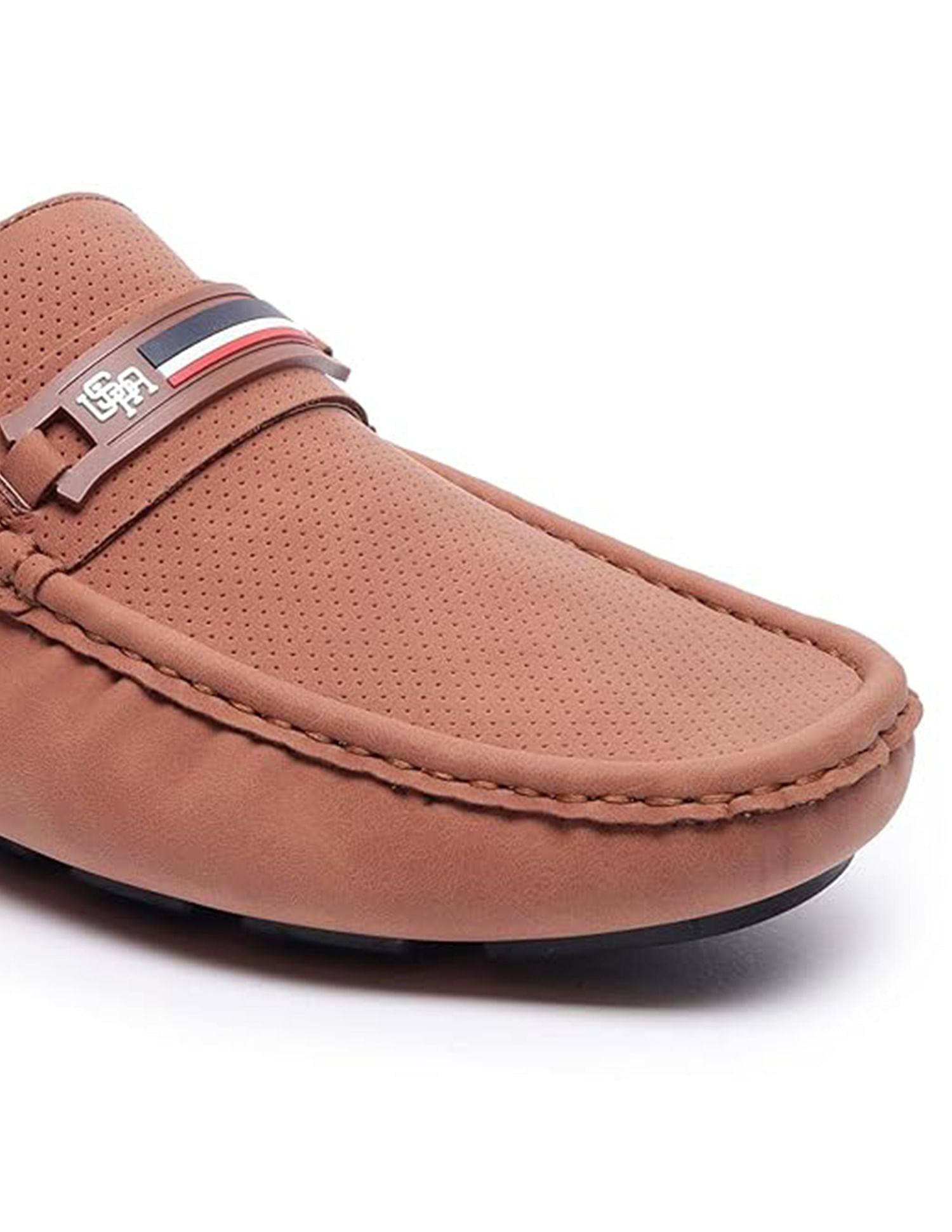 Men Solid Barnes 2.0 Loafers Tan - U.S. Polo Assn. India | Large