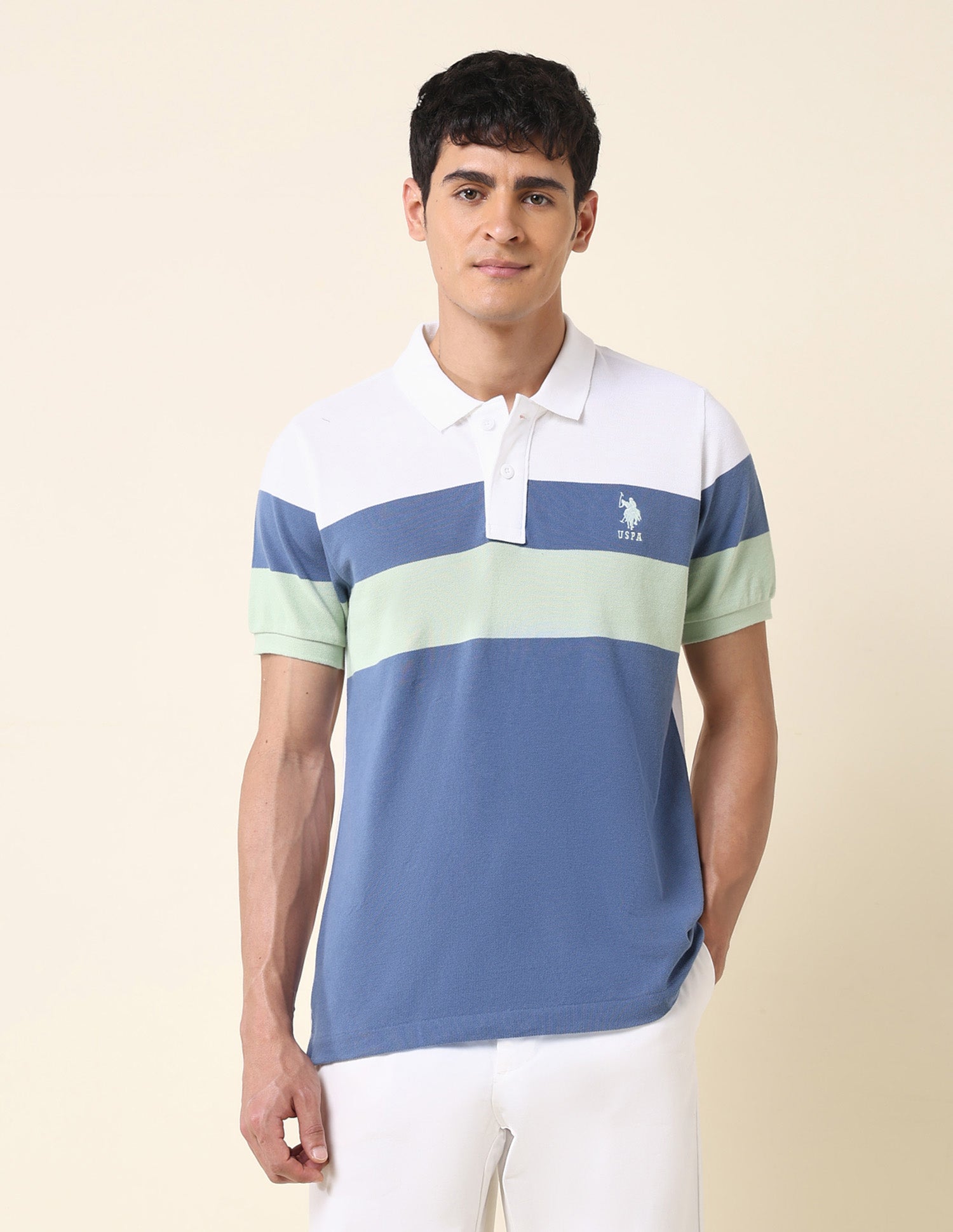 Slim Fit Classic Polo Shirt Blue - U.S. Polo Assn. India | Large