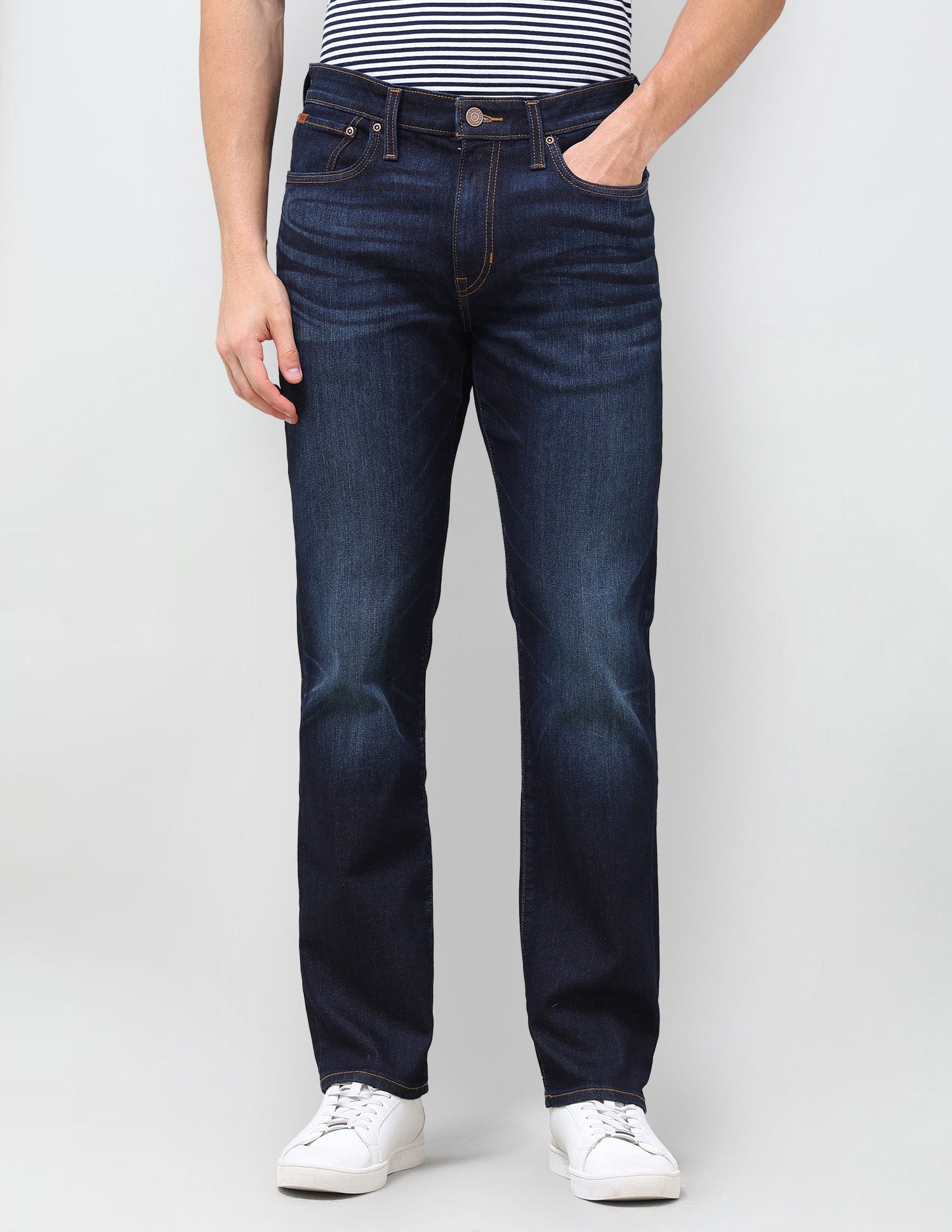 Pacho X Harold Slim Straight Fit Blue Jeans Mid Blue - U.S. Polo Assn. India | Large