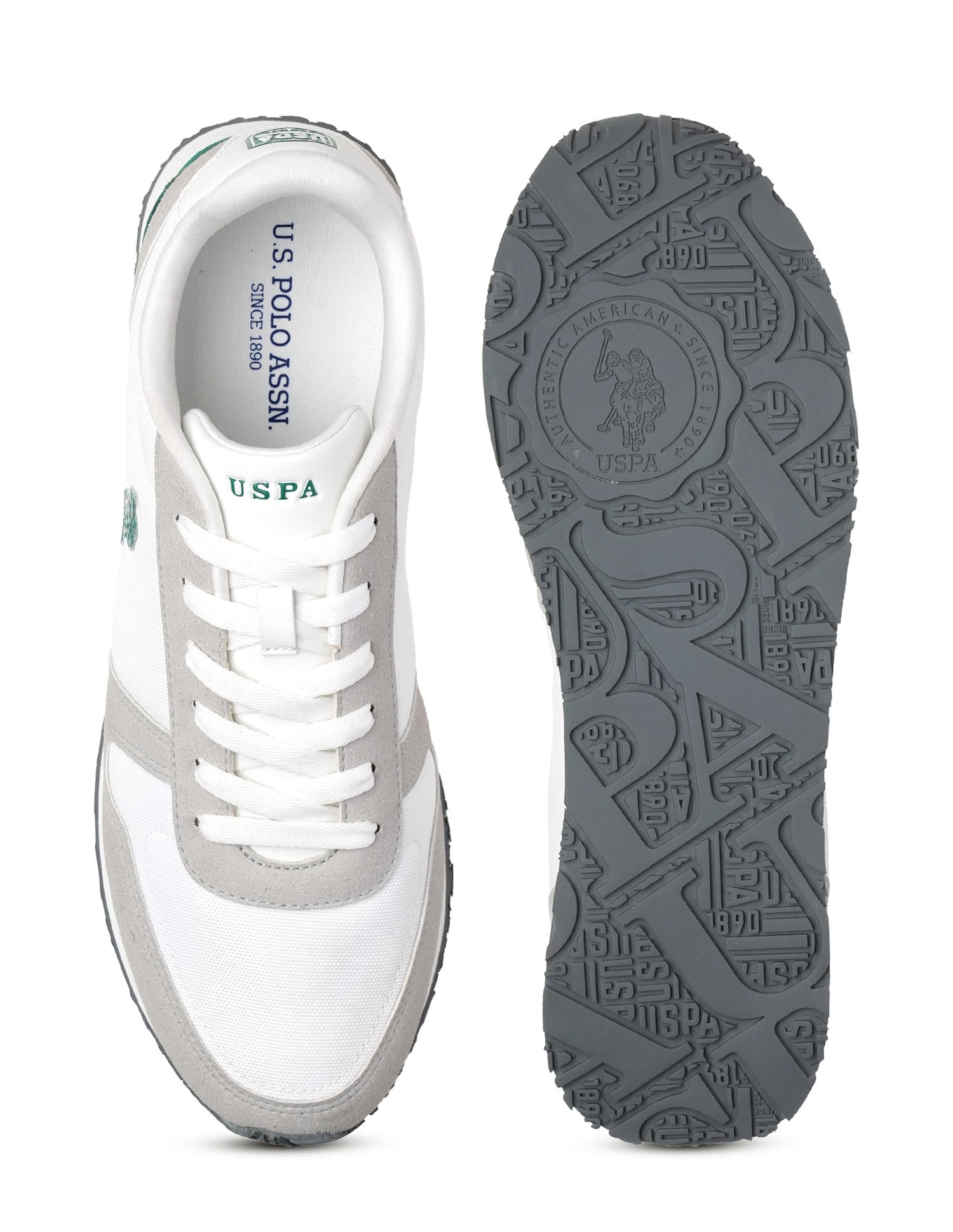 Men Tregon Suede Colourblocked Sneakers White - U.S. Polo Assn. India | Large