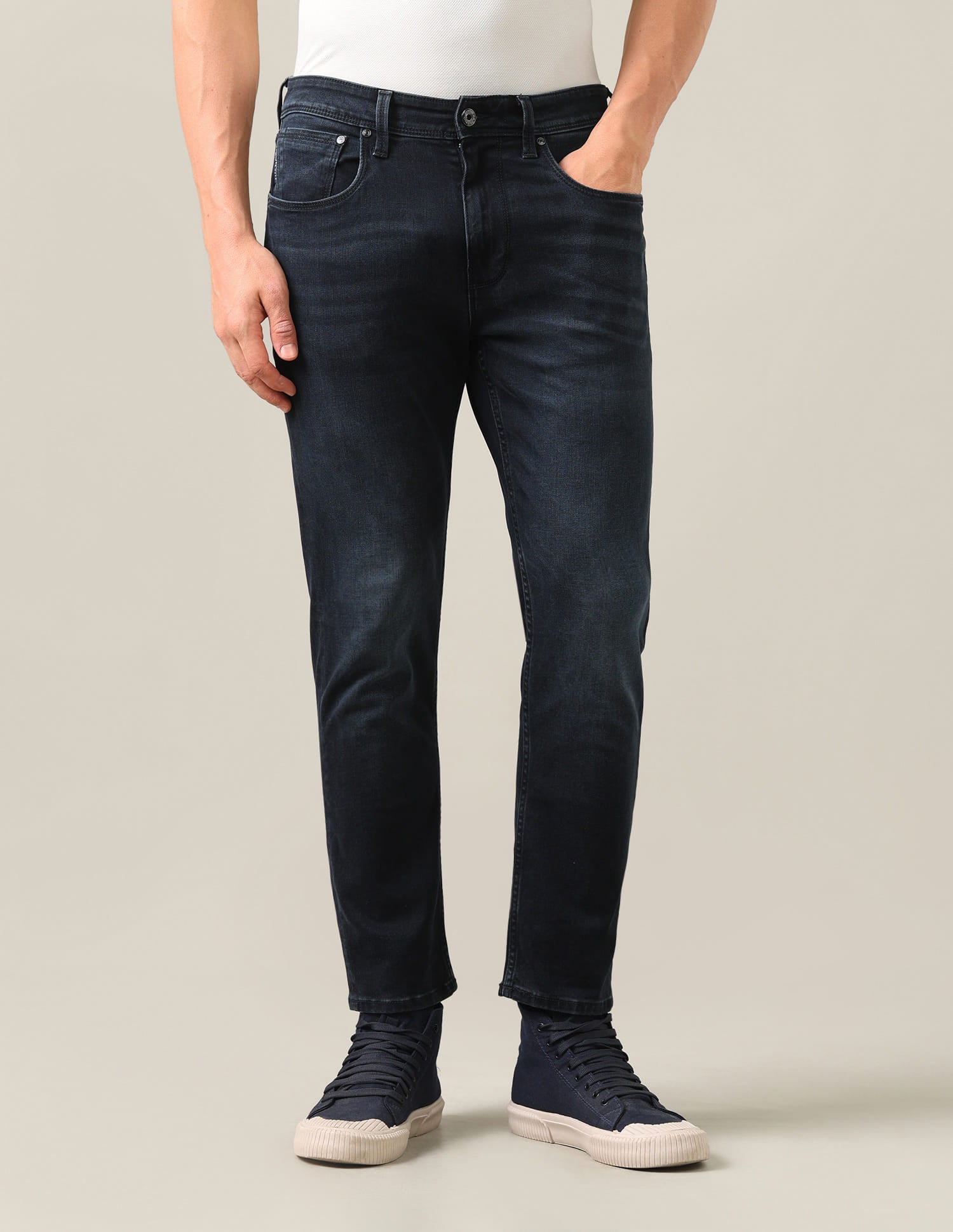 Cole Comfort Cropped Fit Blue Jeans Blue - U.S. Polo Assn. India | Large