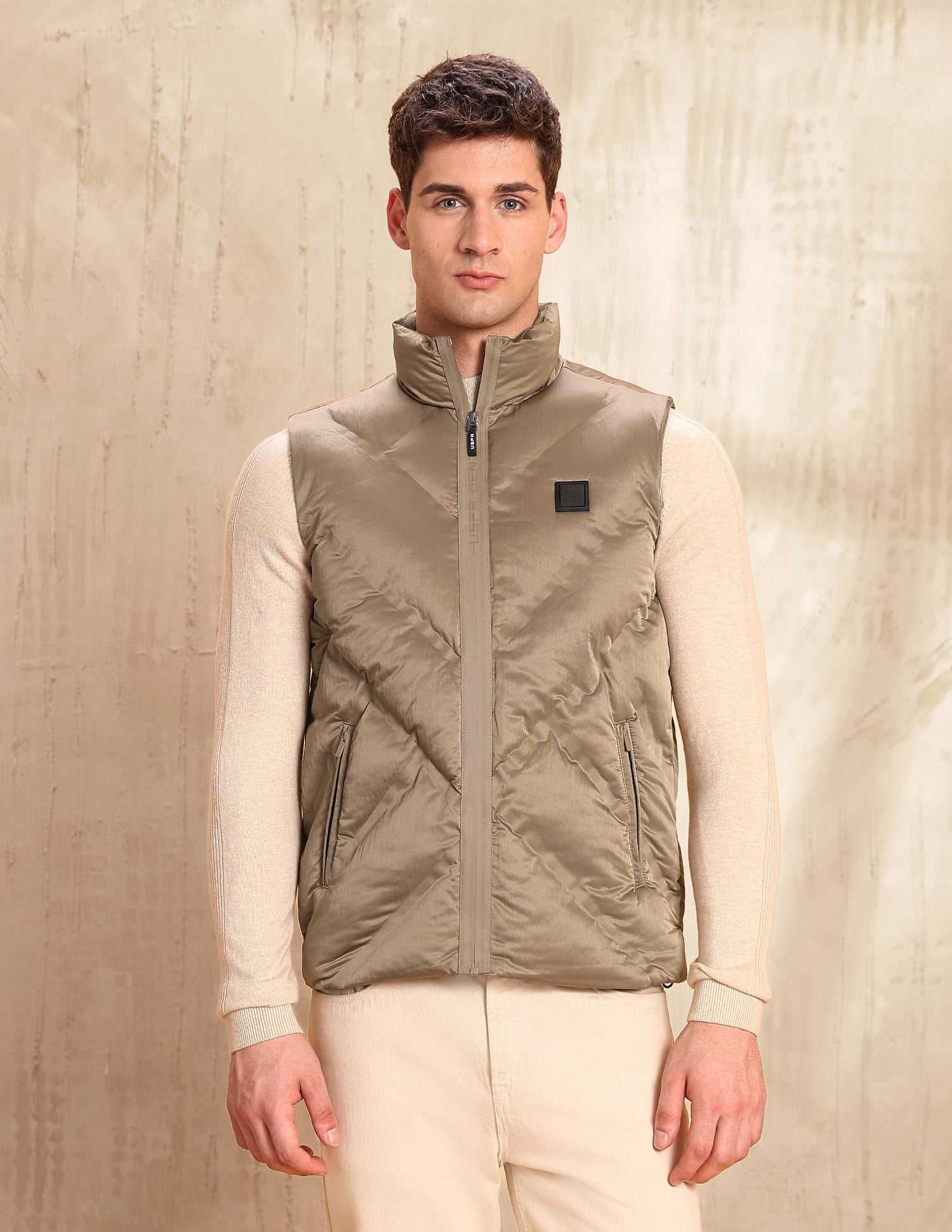 Legend Of Horseshoe Puffer Jacket Light Brown - U.S. POLO ASSN. | Large