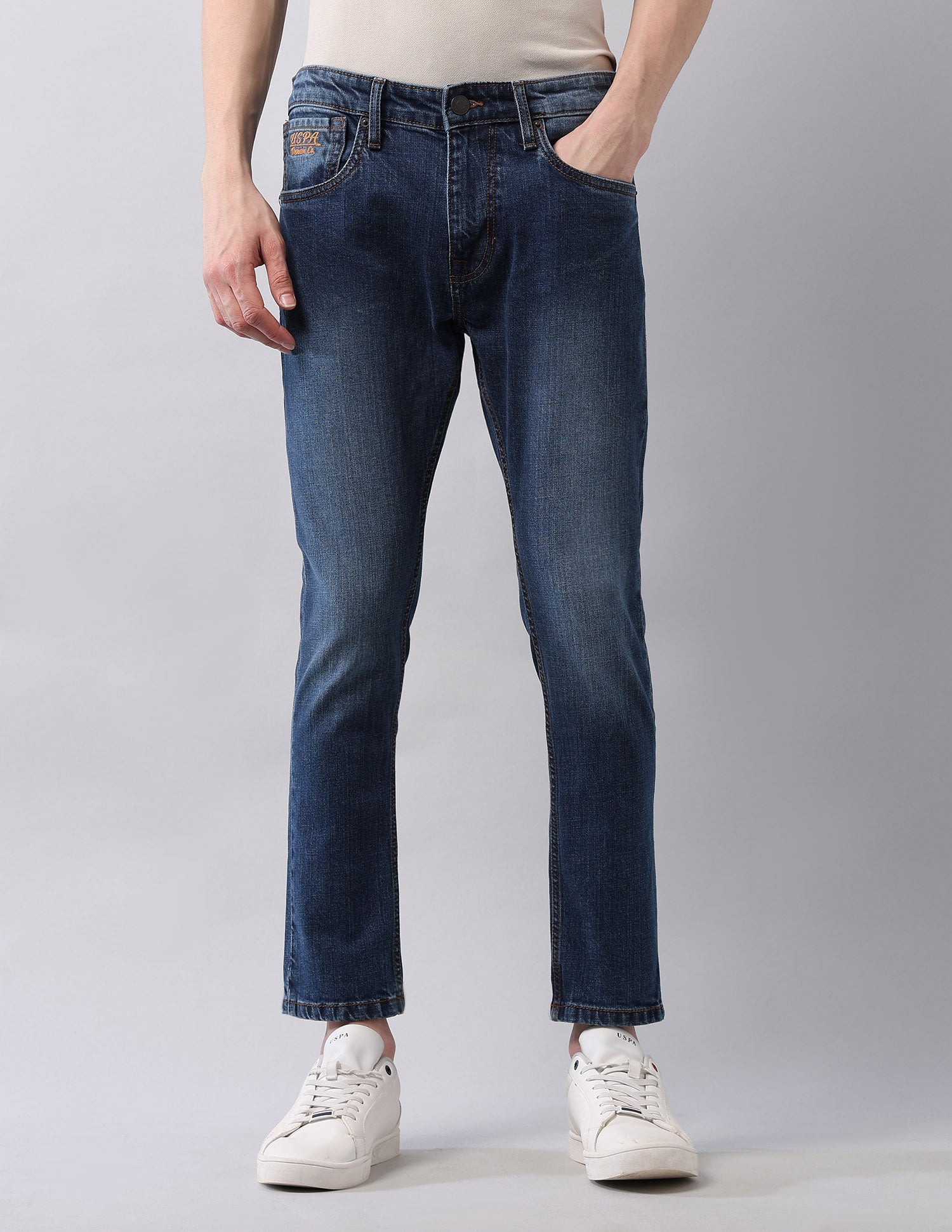 Henry Tapered Fit Blue Jeans Blue - U.S. POLO ASSN. | Large