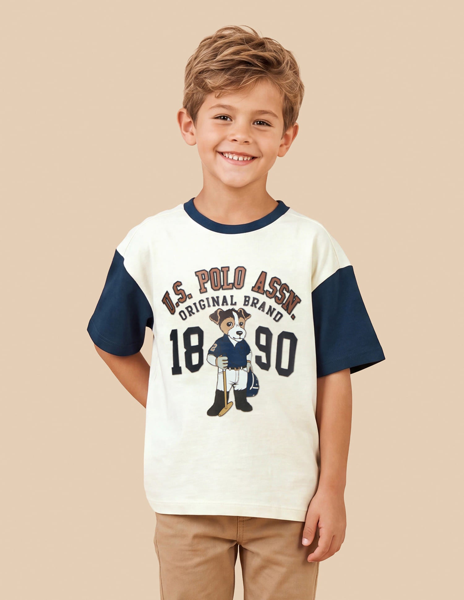 Graphic Brand Printed Oversized Fit T-Shirt White - U.S. Polo Assn. India | Large