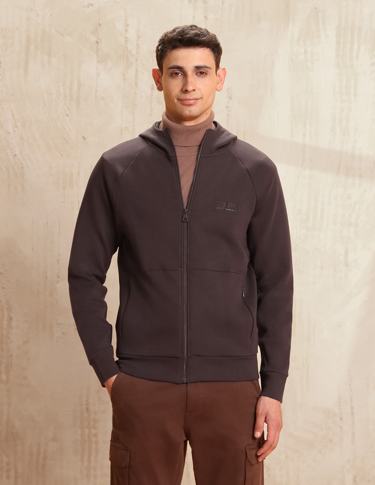 Solid Legend Of Horseshoe Sweatshirt Dark Brown - U.S. POLO ASSN. | Large