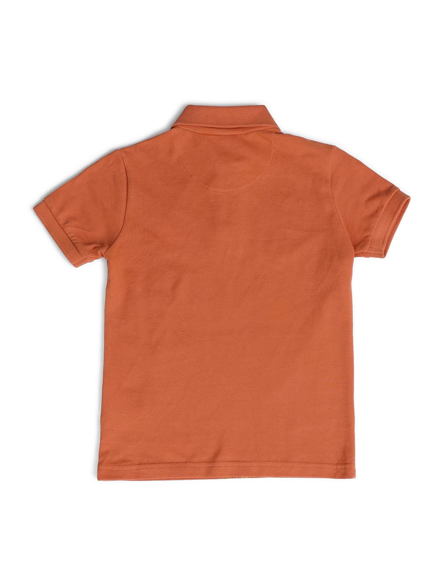 Boys Brand Printed Polo Shirt Rust - U.S. POLO ASSN. | Large