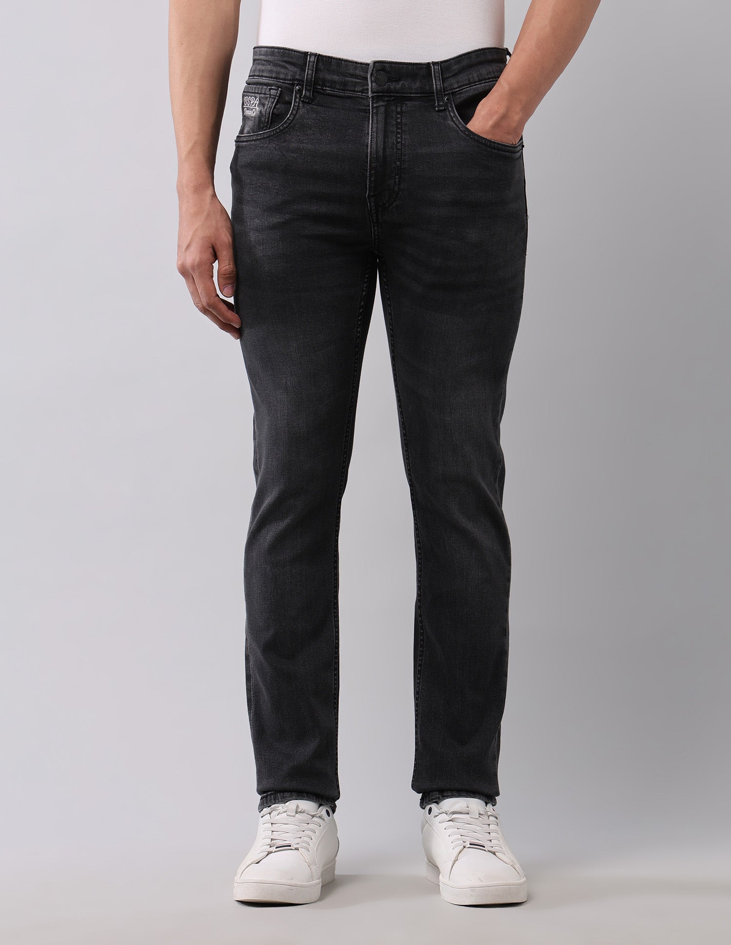 Regallo Skinny Fit Black Jeans Black - U.S. Polo Assn. India | Large