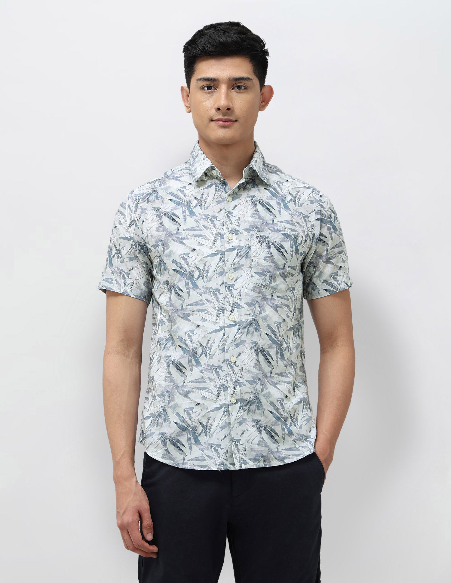 Tropical Printed Tailored Fit Shirt